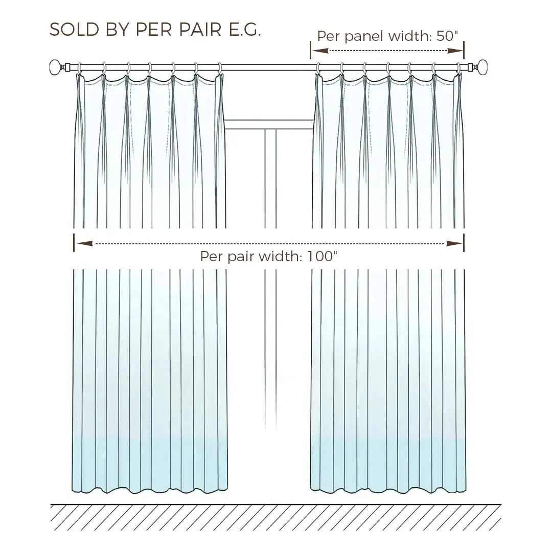 Jawara Luxury Linen Cotton Curtains with Border Trim (Sold per Pair) - Image 7