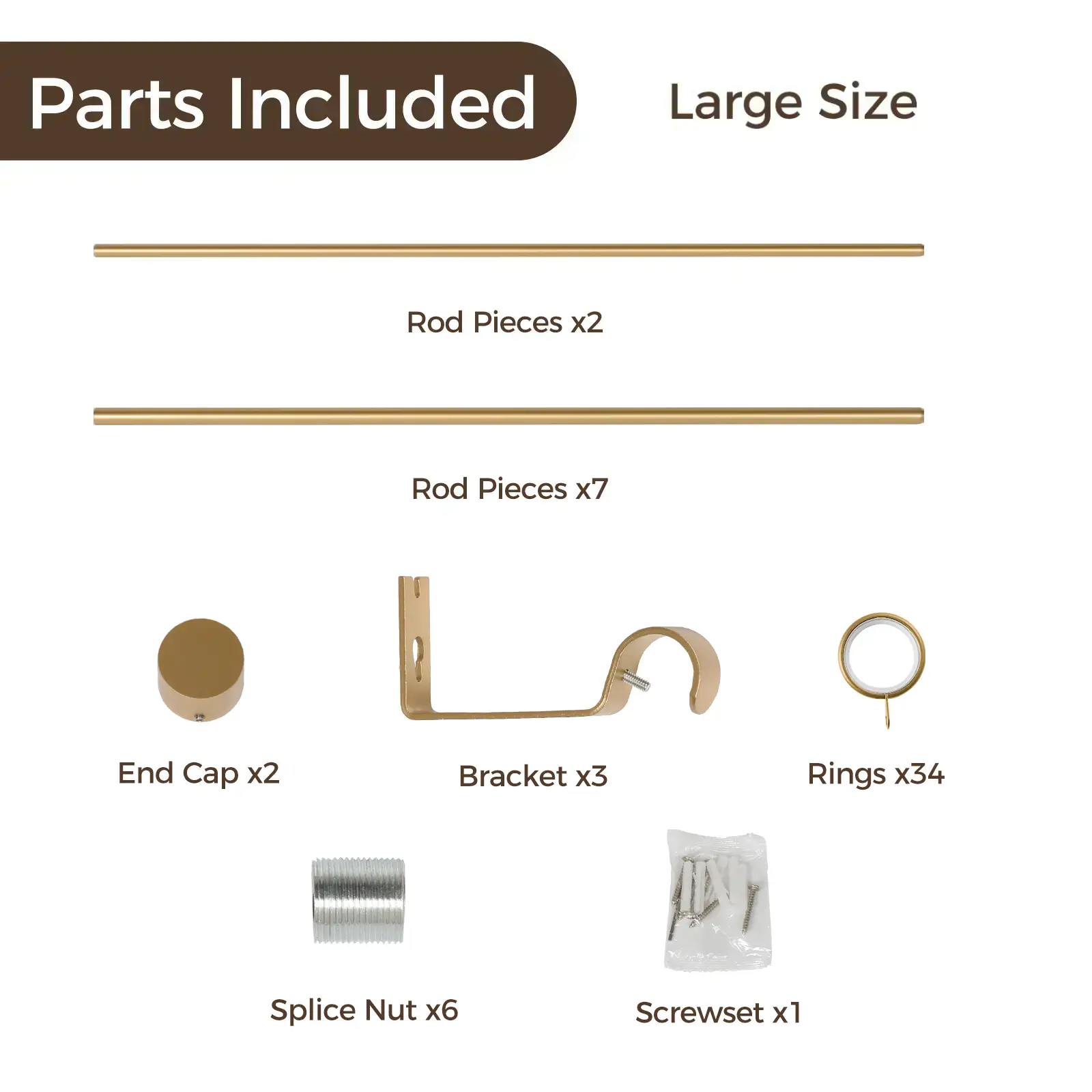 Jaylon Adjustable Curtain Rod with Rings - Image 14