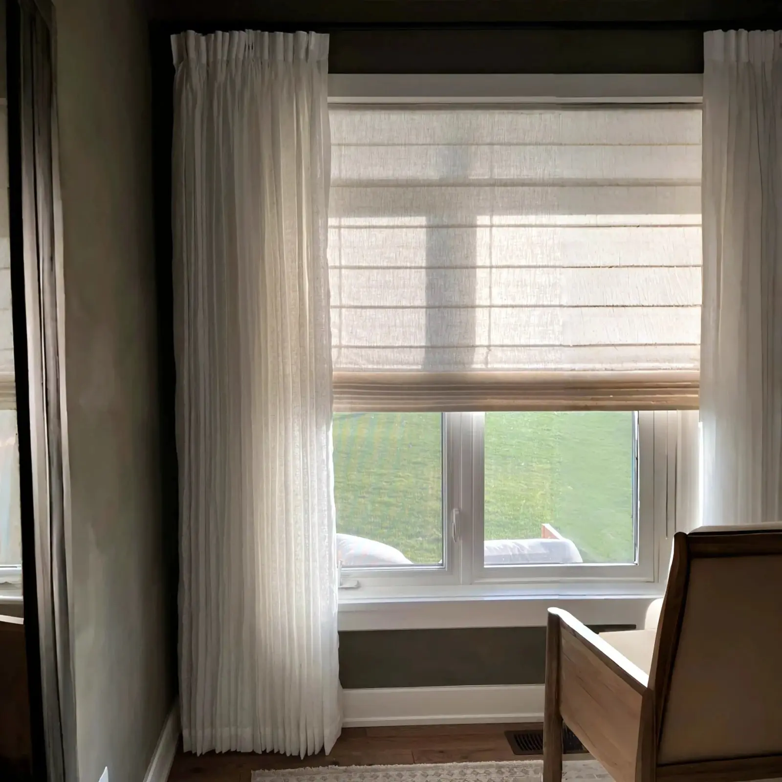 Joy 100% European Flax Linen Sheer Curtain Pleated - Image 4