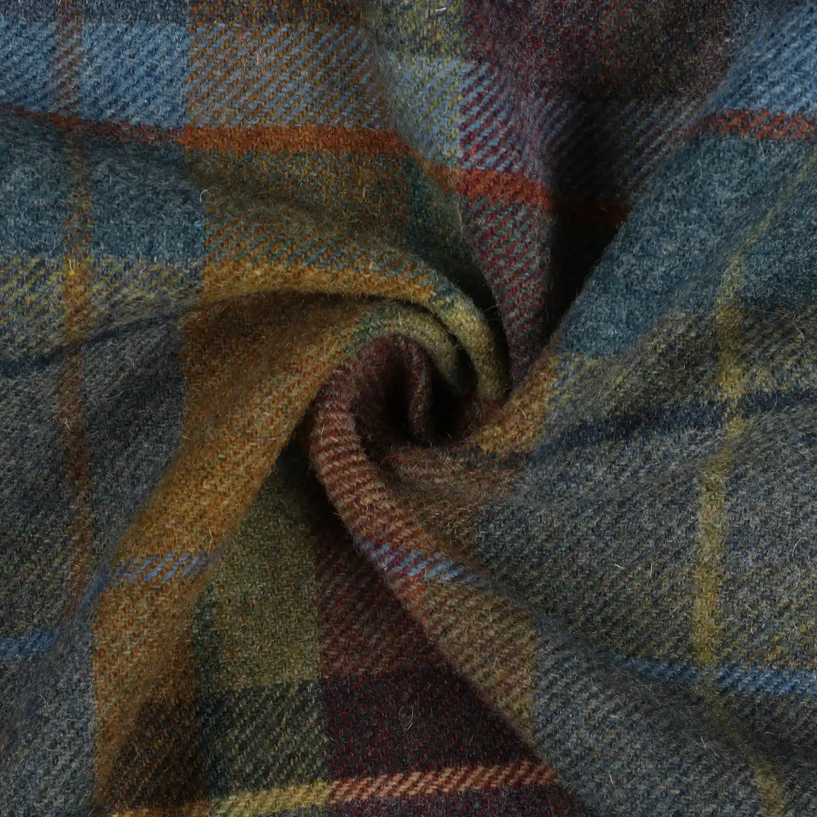 Karin Plaid Pure Wool Thermal Curtain Pleated - Image 14
