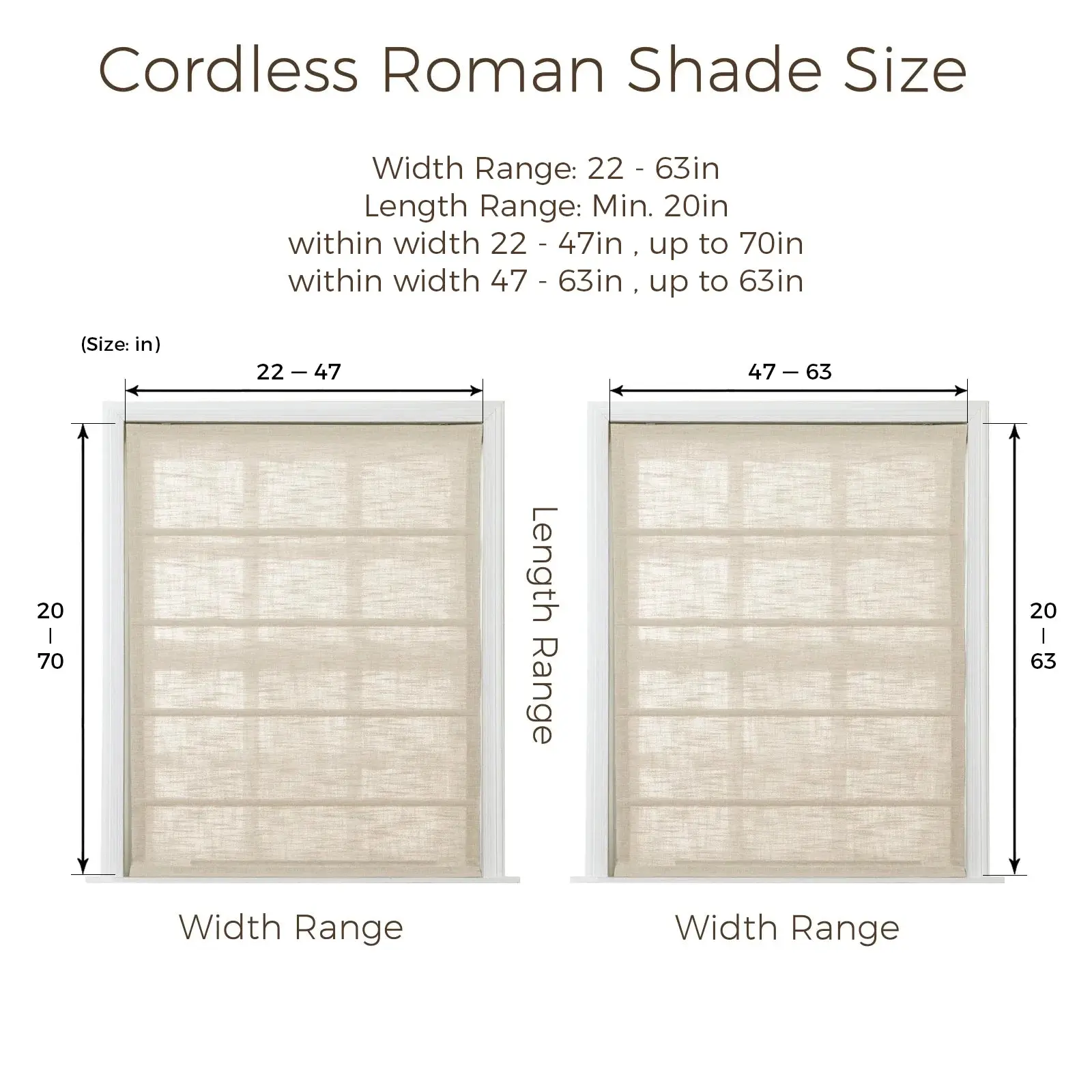 Karin Pure Wool Roman Shade Cordless - Image 7