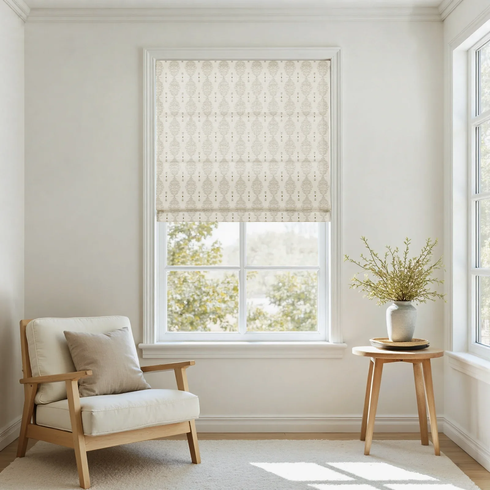 Kim Morrow Print Cotton Roman Shade Cordless - Image 10