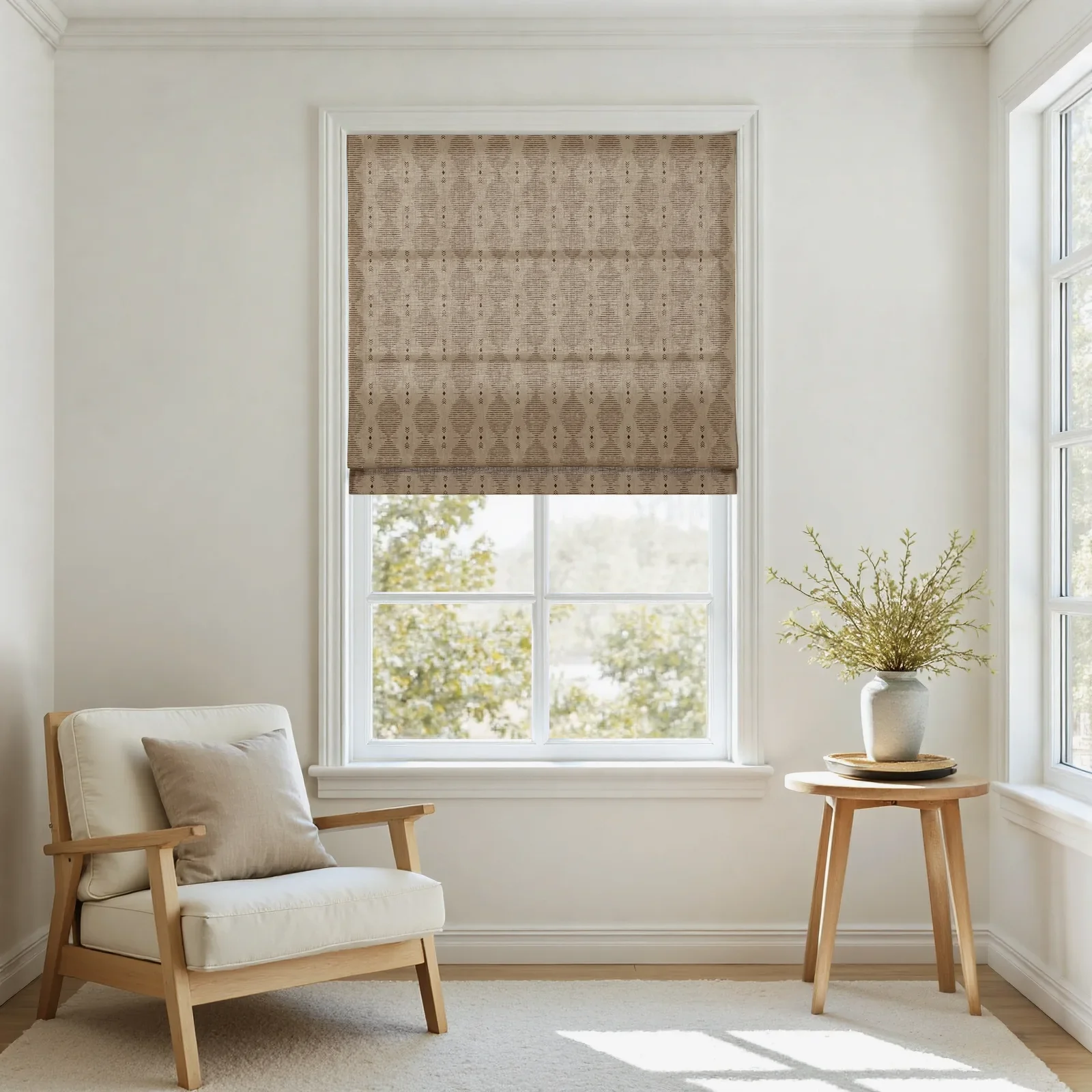 Kim Morrow Print Cotton Roman Shade Cordless - Image 11