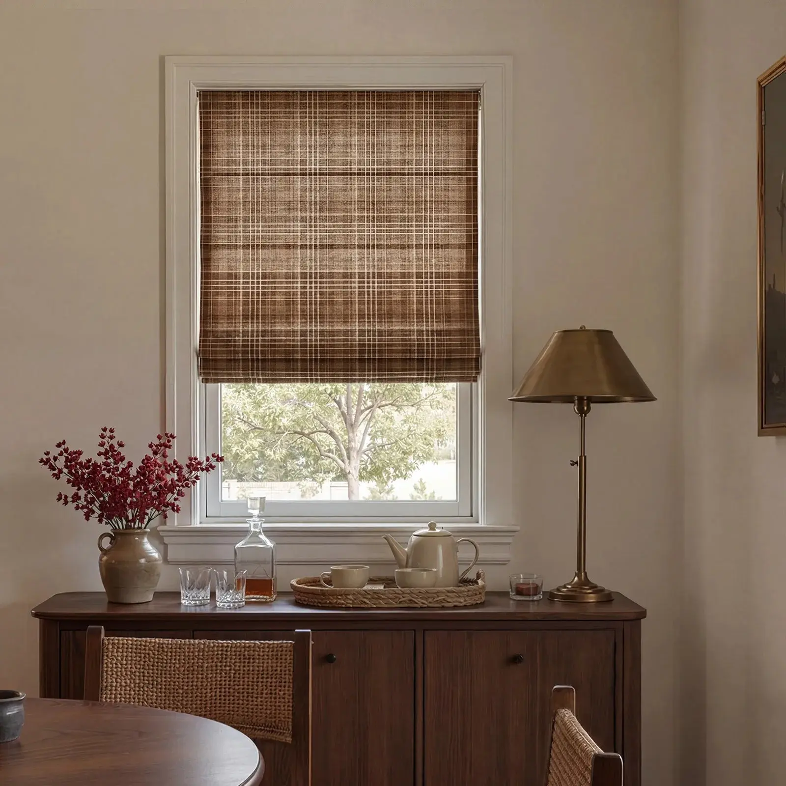 Kim Morrow Print Cotton Roman Shade Cordless - Image 4