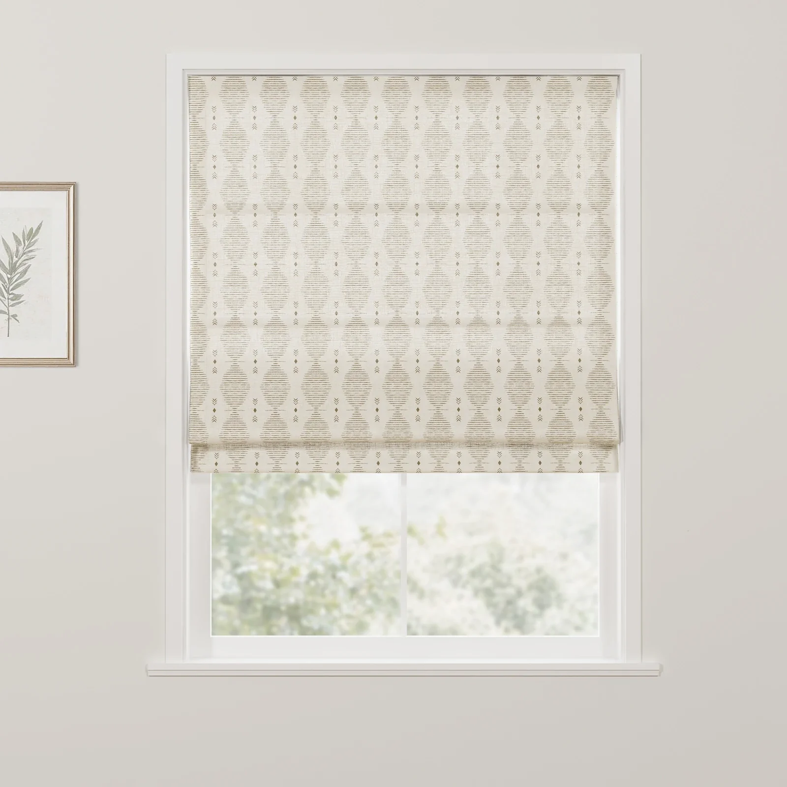 Kim Morrow Print Cotton Roman Shade Cordless - Image 6