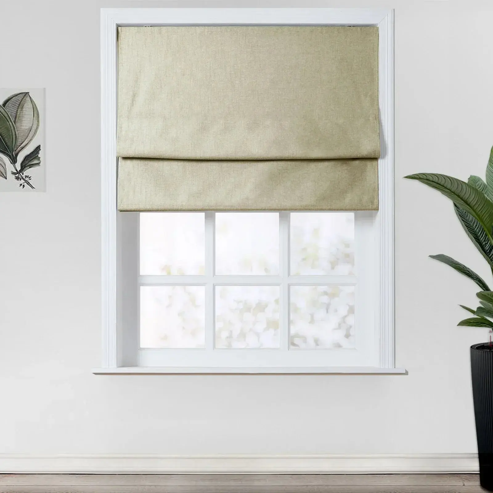 Kyla Linen Blend Roman Shade Cordless - Image 14