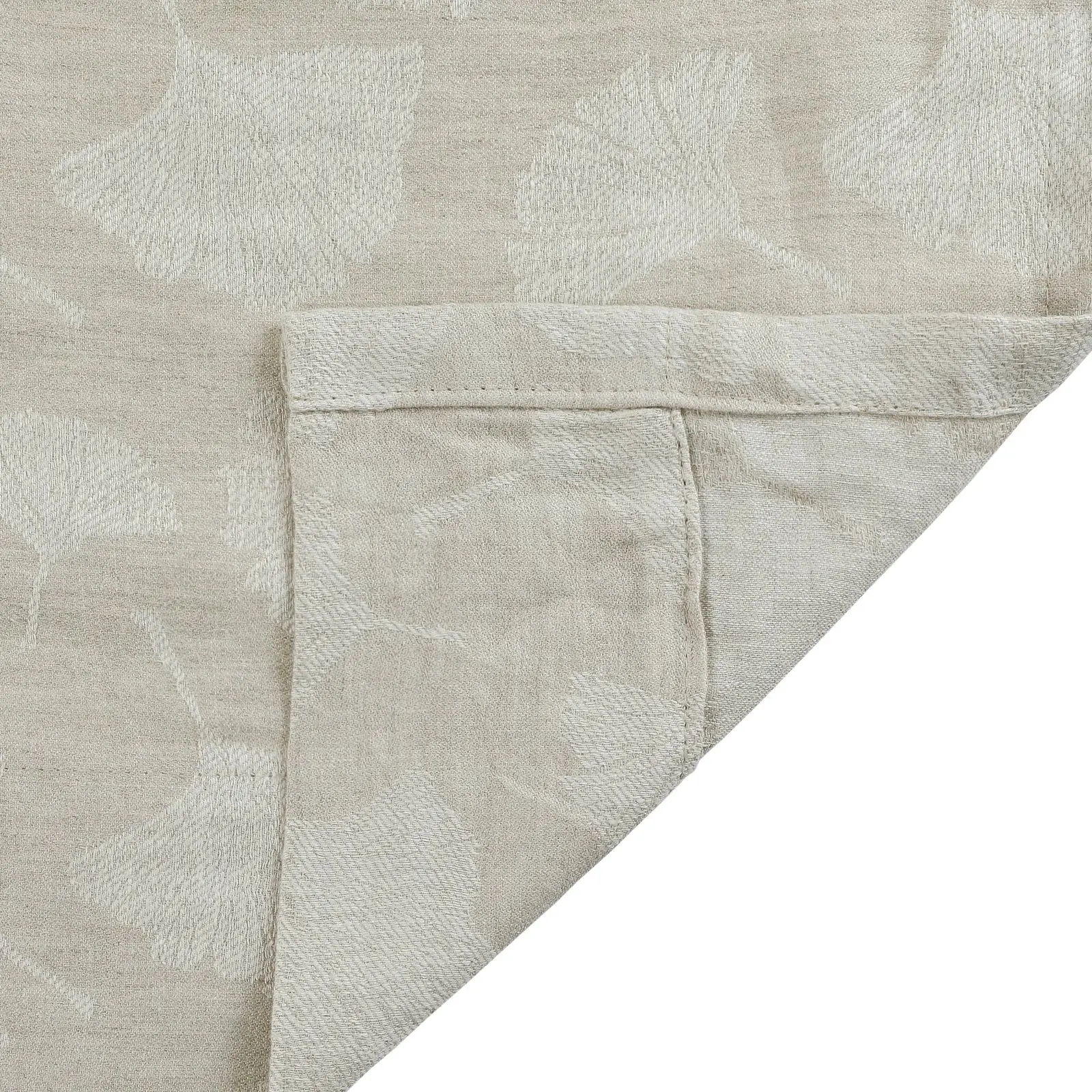 Lance 100% European Flax Linen Jacquard Curtain Pleated - Image 13