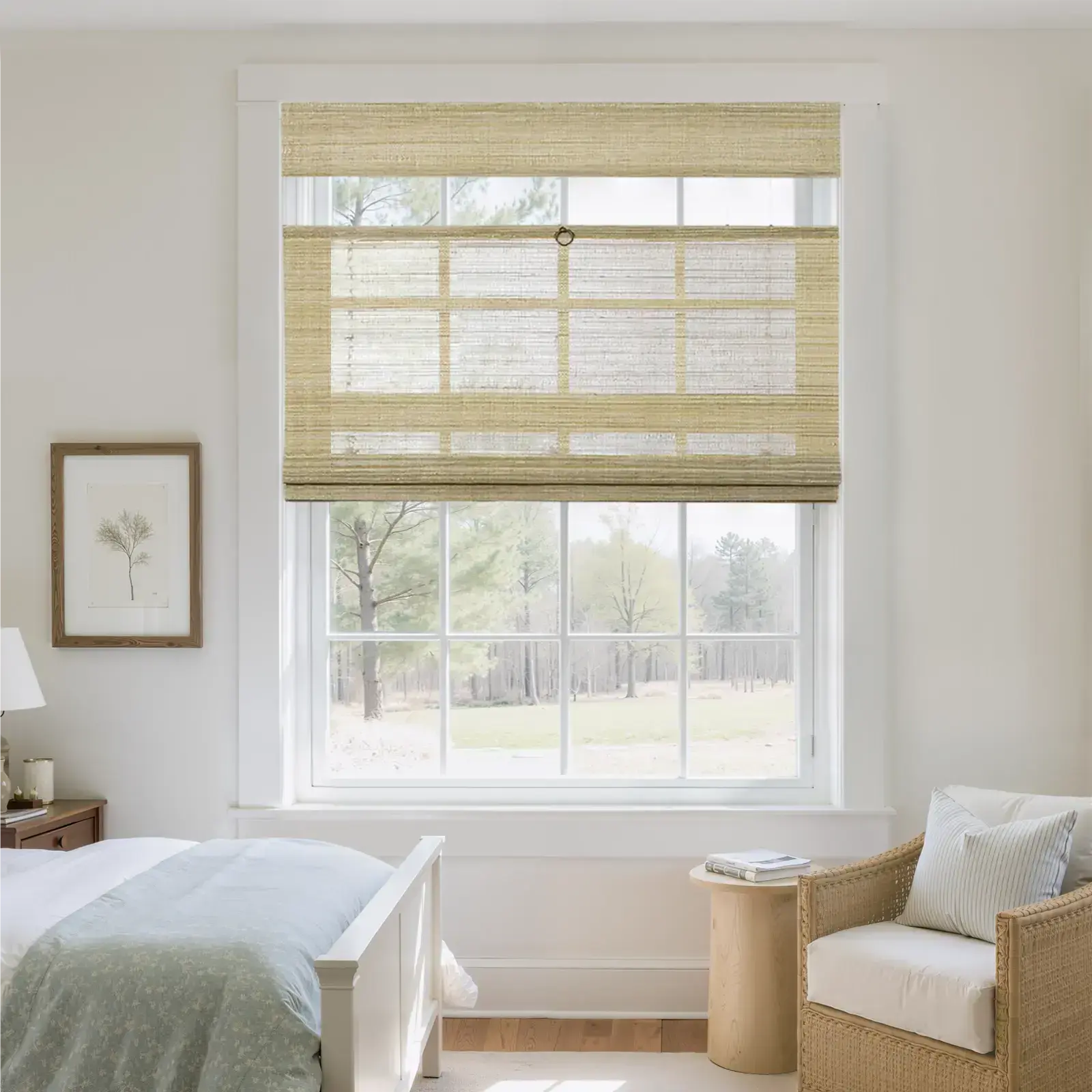 Lay Top Down Bottom Up Woven Wood Shade Cordless - Image 21