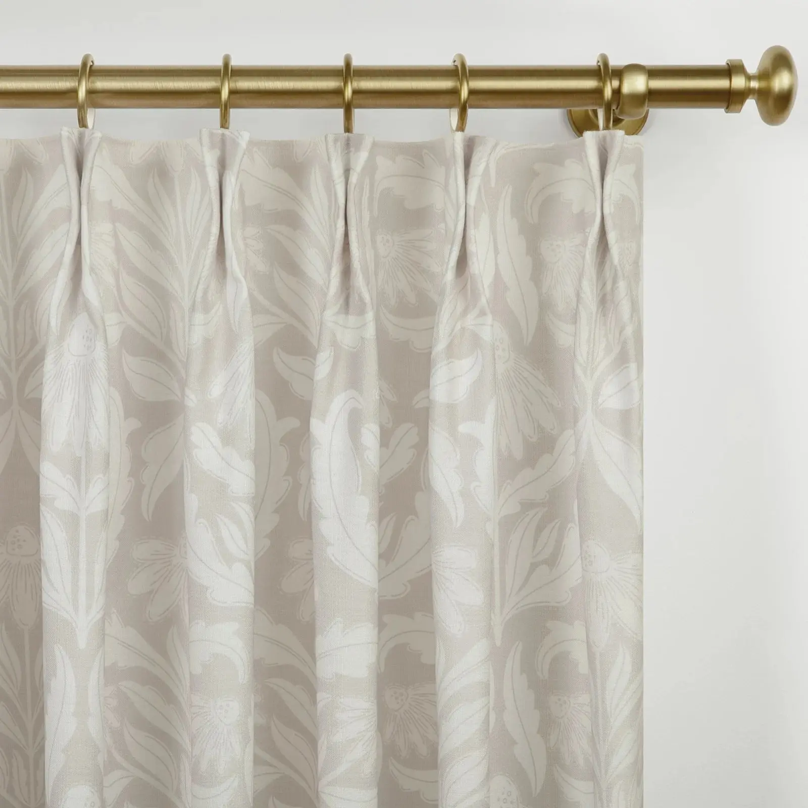 Leah Berin Garden Botanical Cotton Print Drapery Pleated - Image 16
