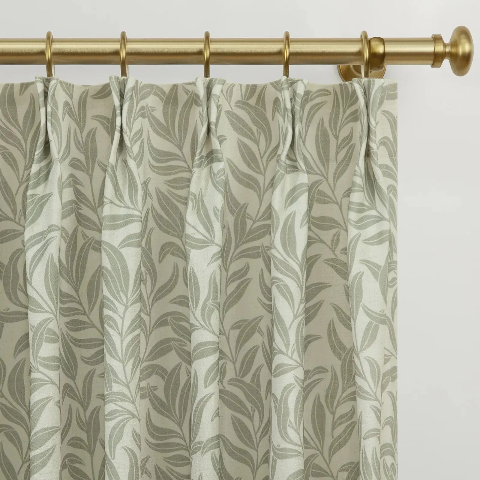 Leah Berin Garden Botanical Cotton Print Drapery Pleated - Image 20