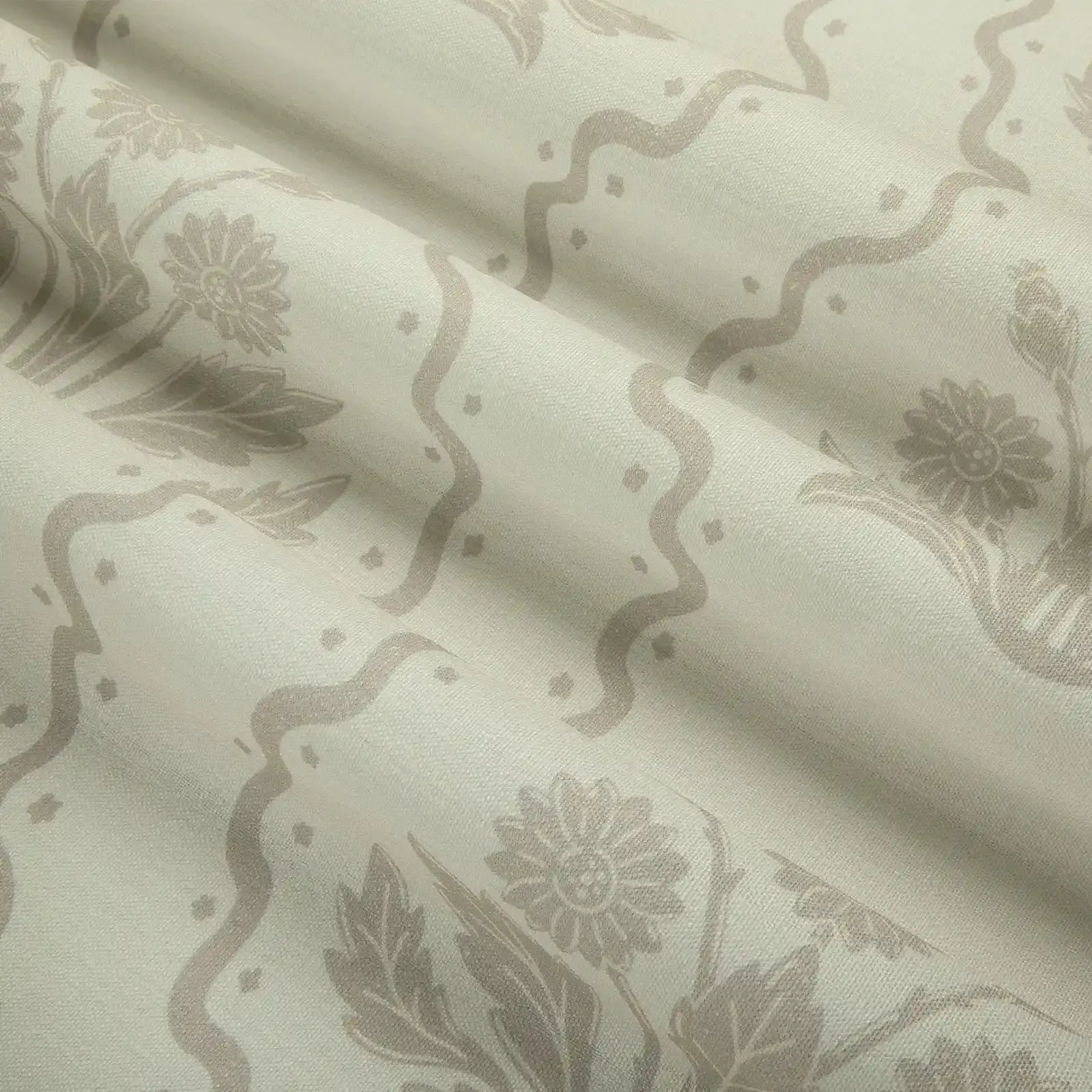 Leah Berin Garden Botanical Cotton Print Drapery Pleated - Image 33