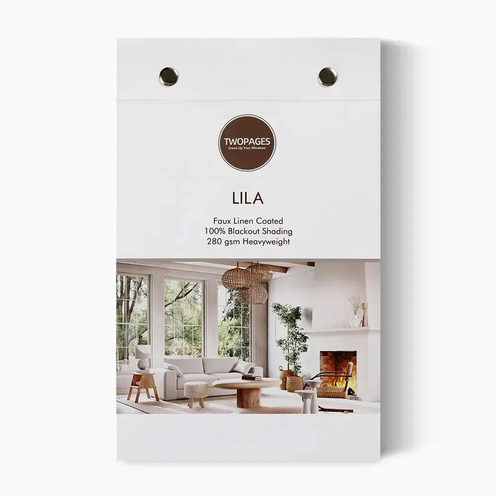 Lila Full Blackout Coated Fabric Sample Book 10 Colors - Image 2