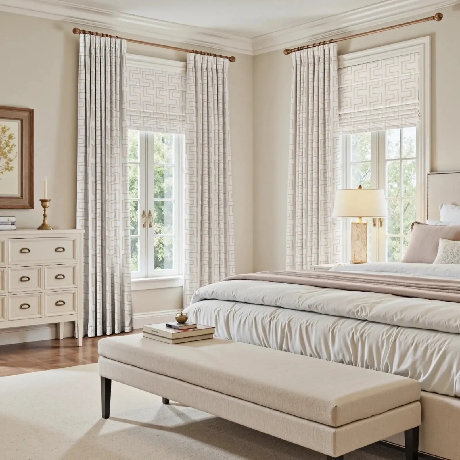 Linnea Linen Cotton Embroidered Curtain Pleated - Image 14