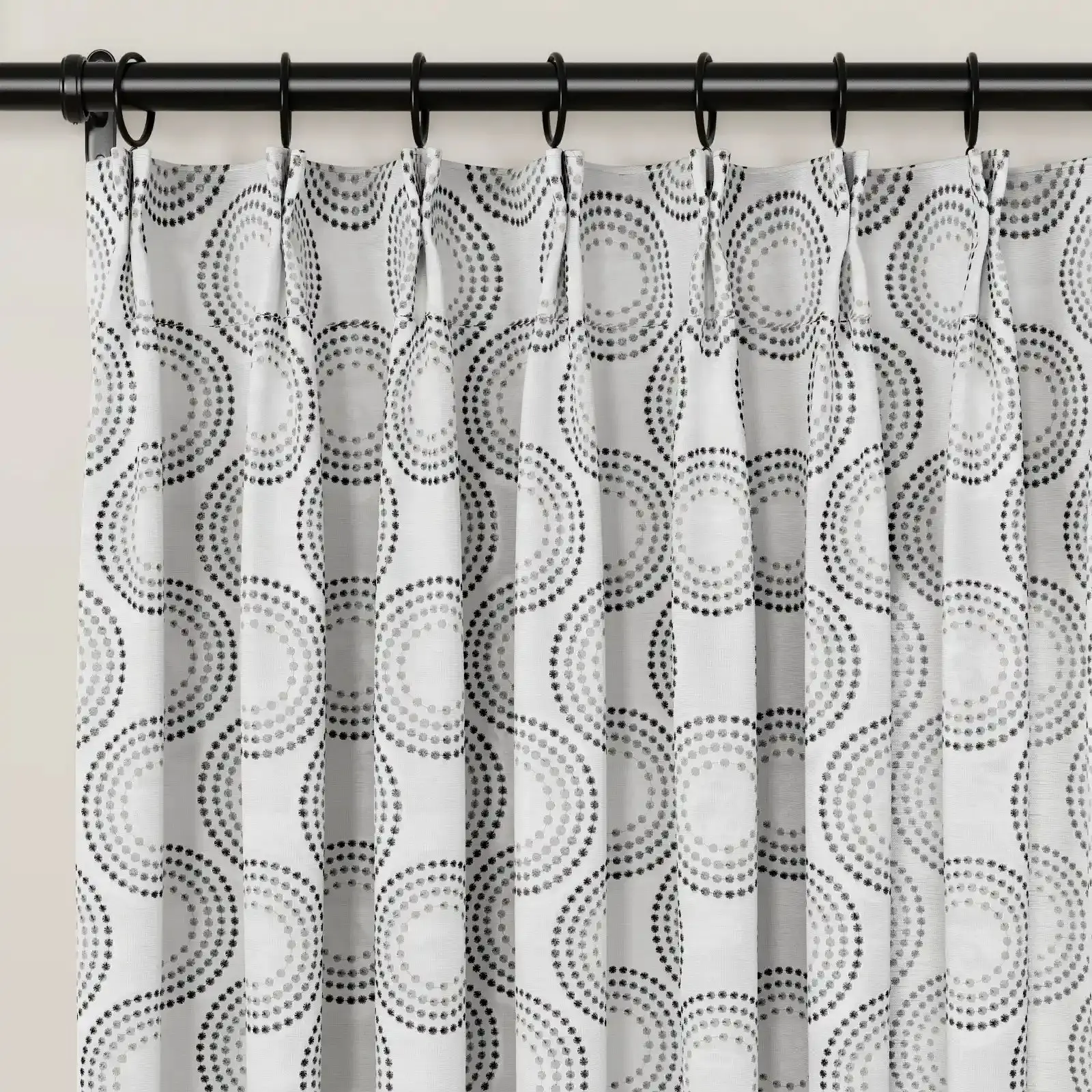 Linnea Linen Cotton Embroidered Curtain Pleated - Image 39