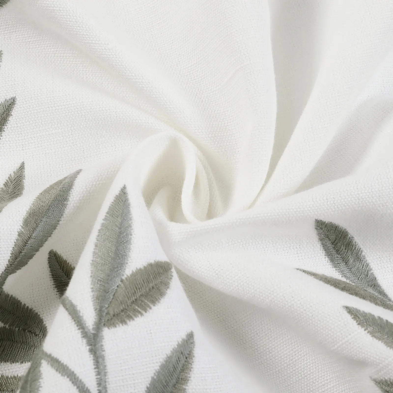 Linnea Linen Cotton Embroidered Curtain Pleated - Image 57