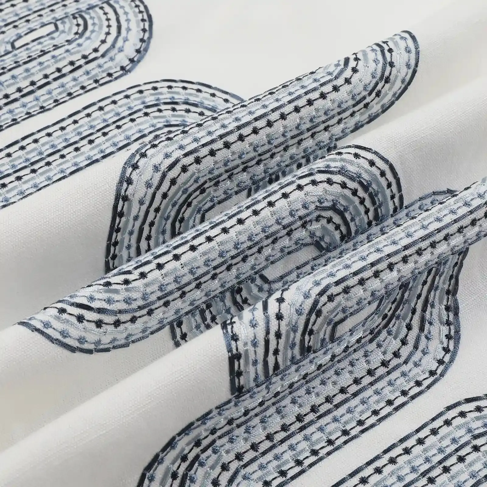 Linnea Linen Cotton Embroidered Curtain Pleated - Image 62