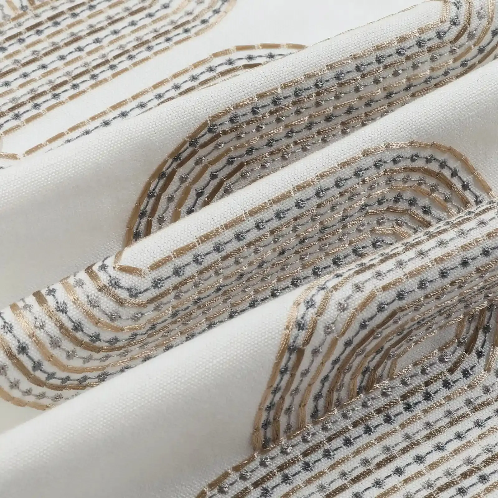 Linnea Linen Cotton Embroidered Curtain Pleated - Image 65