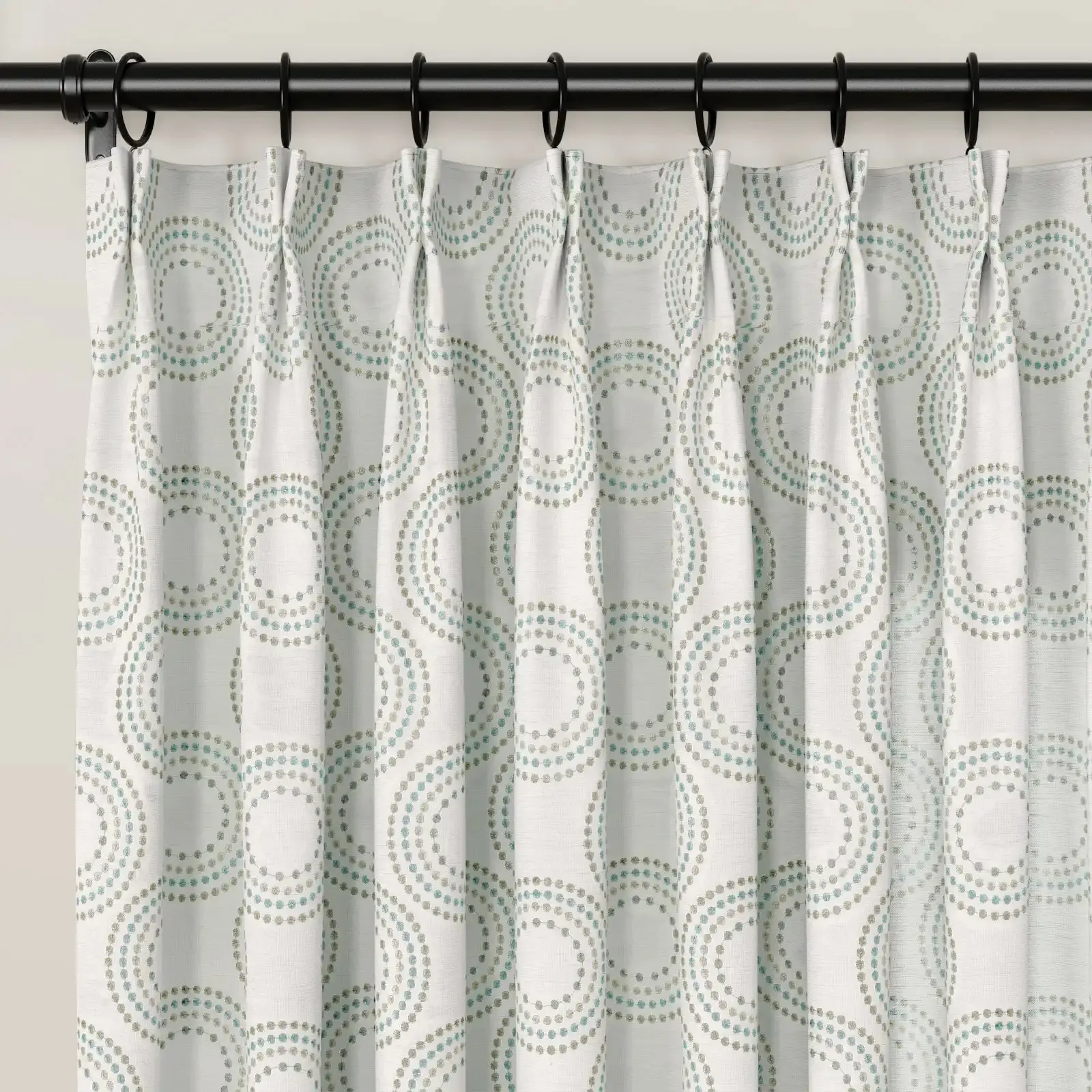 Linnea Linen Cotton Embroidered Curtain Pleated - Image 73