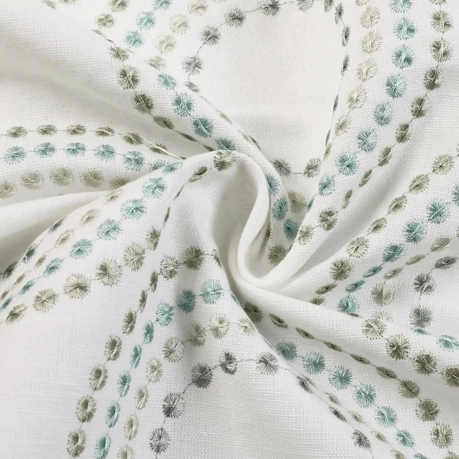 Linnea Linen Cotton Embroidered Curtain Pleated - Image 75