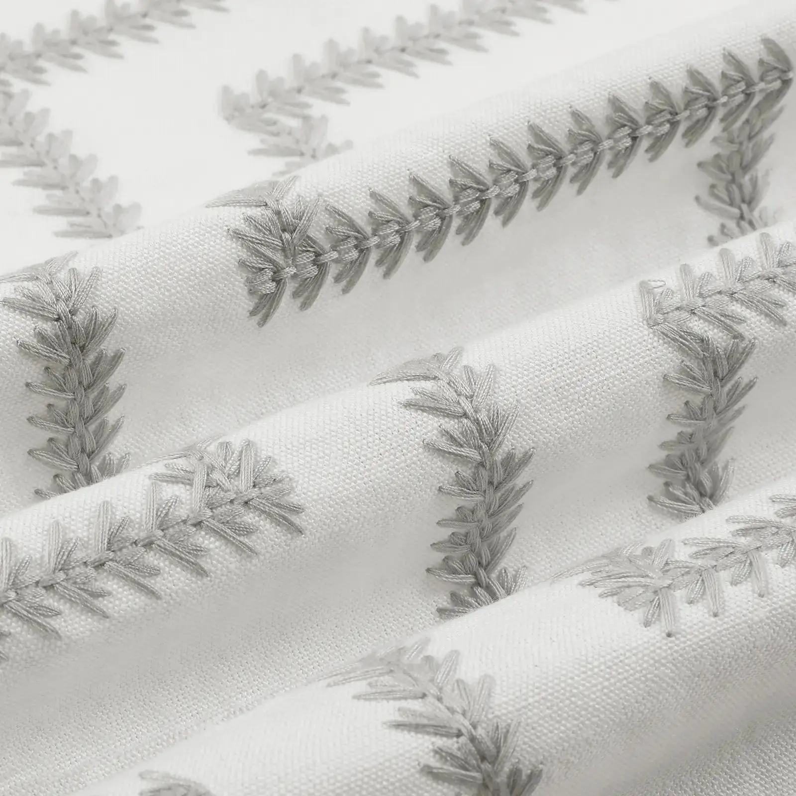Linnea Linen Cotton Embroidered Curtain Pleated - Image 83