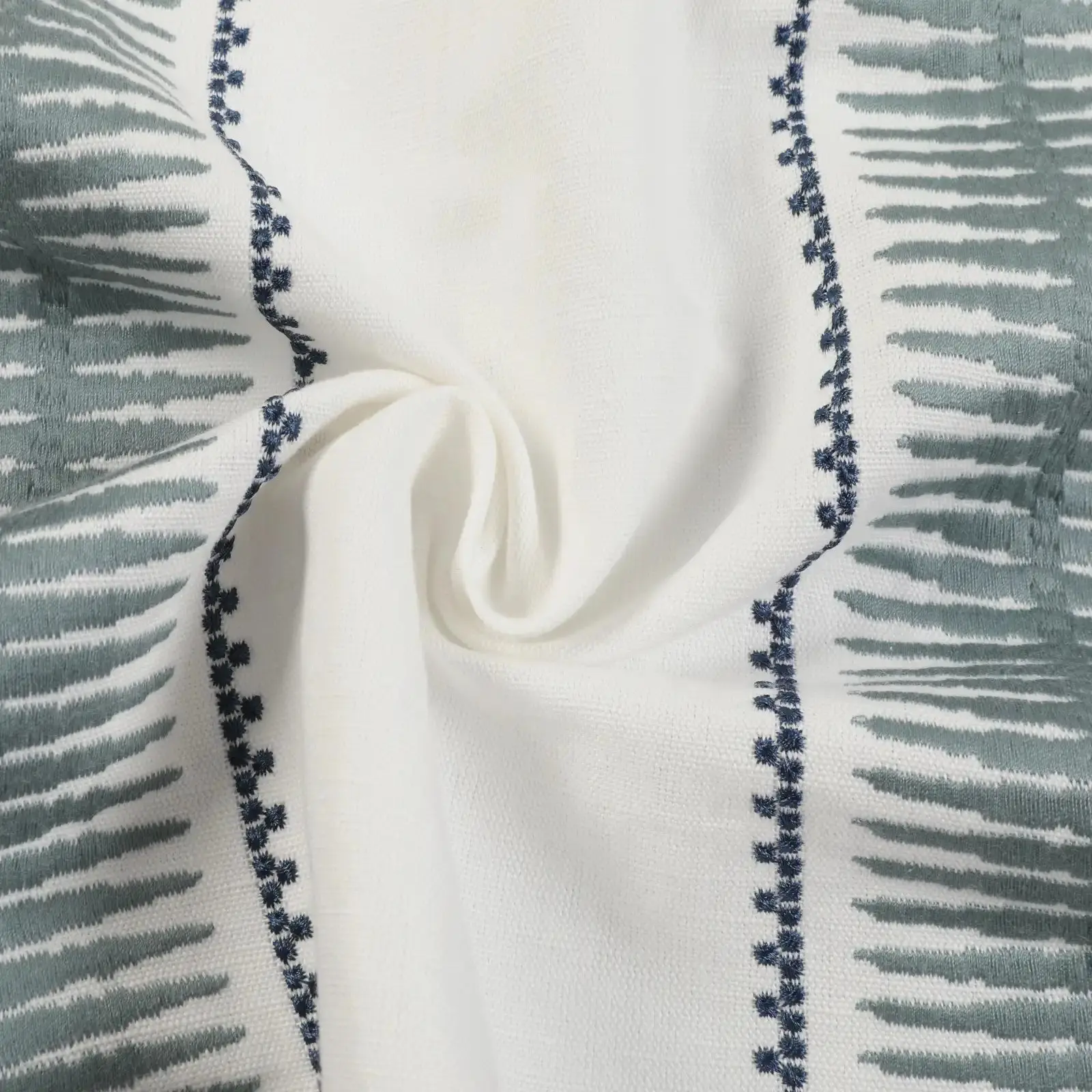 Linnea Linen Cotton Embroidered Curtain Pleated - Image 86