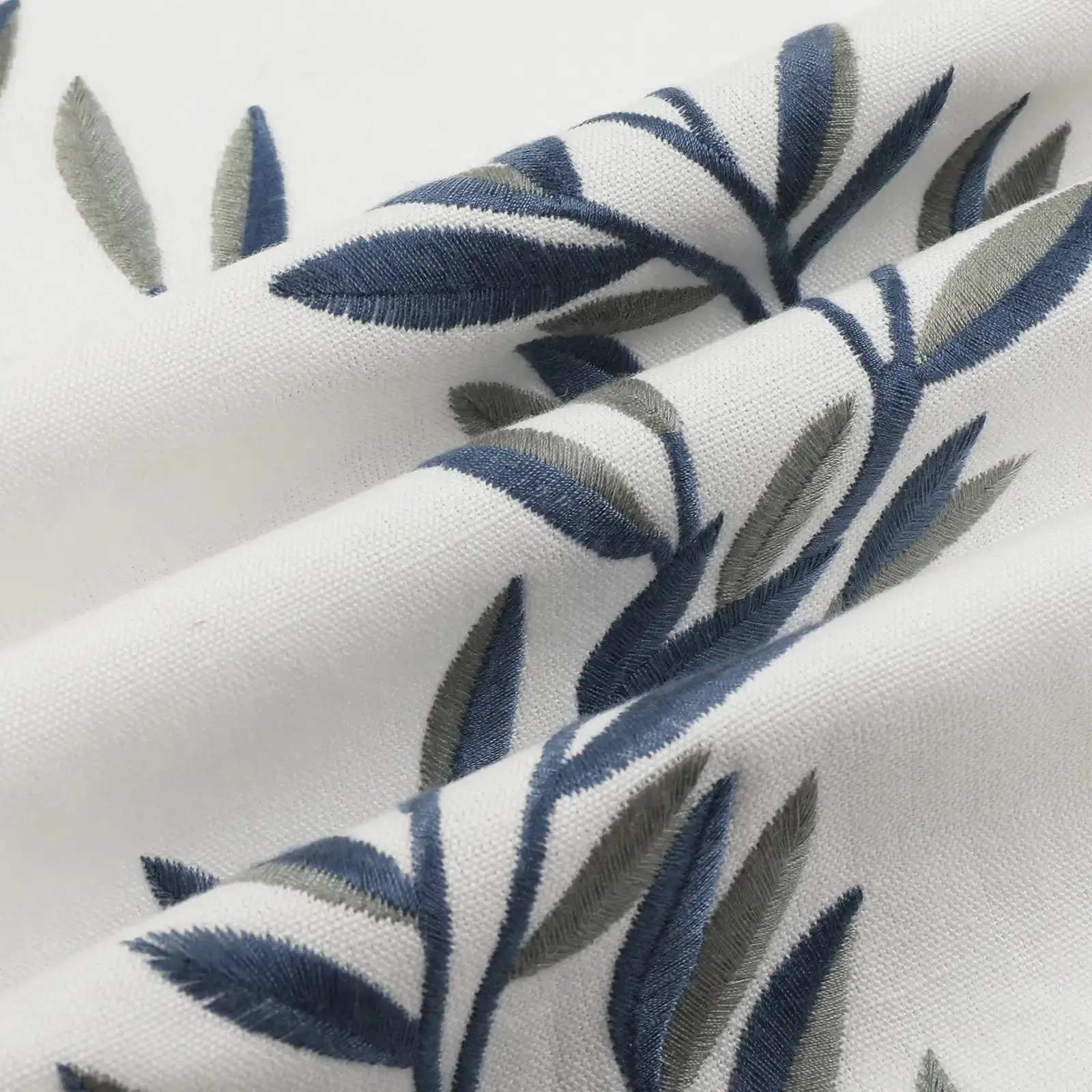 Linnea Linen Cotton Embroidered Curtain Pleated - Image 89