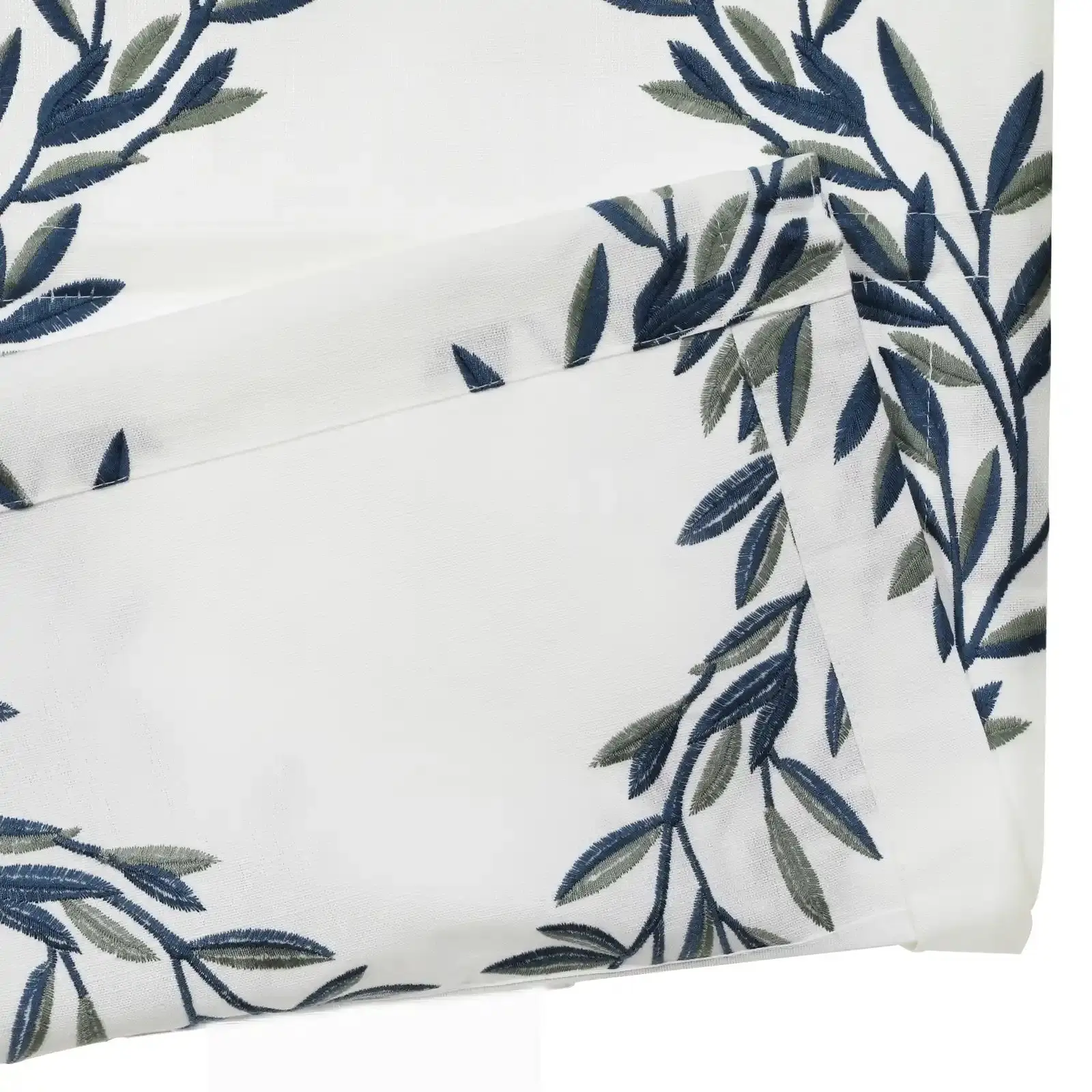 Linnea Linen Cotton Embroidered Roman Shade Cordless Plus Size - Image 99