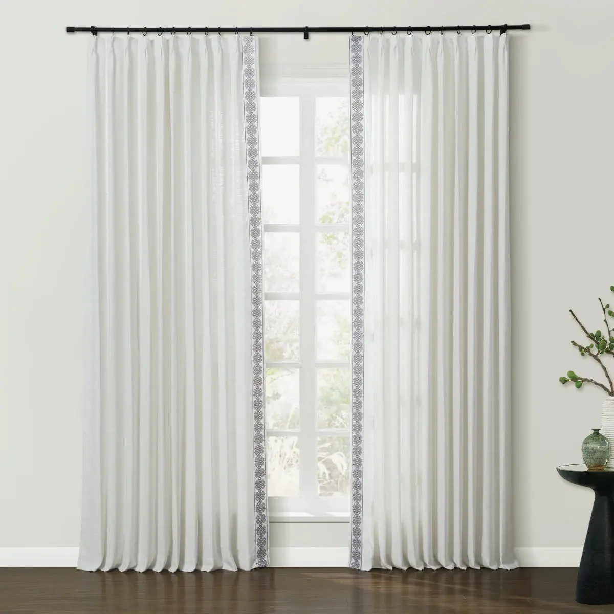 Liz Linen Curtains with Border Trim (Sold per Pair) - Image 63