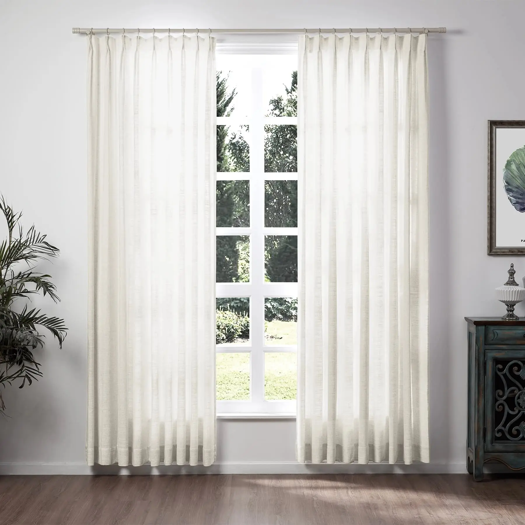 Liz Linen Extra Wide Curtains Pleated - Image 46