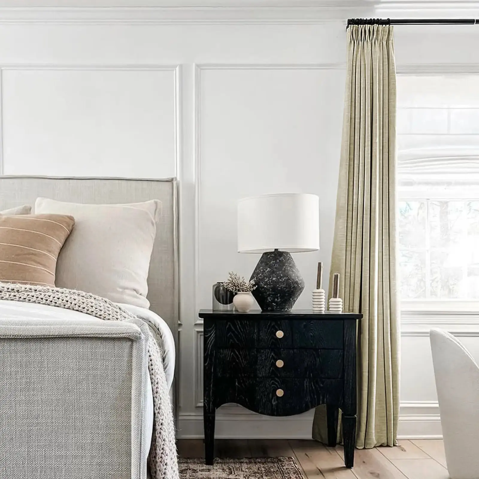Liz Linen Ready Made Privacy Curtains Pinch Pleat Unlined - Image 28