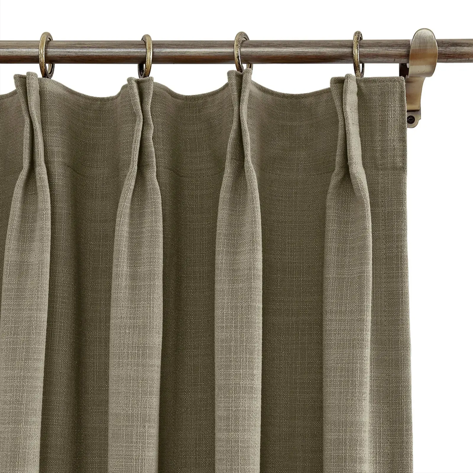 Liz Linen Ready Made Privacy Curtains Pinch Pleat Unlined - Image 51