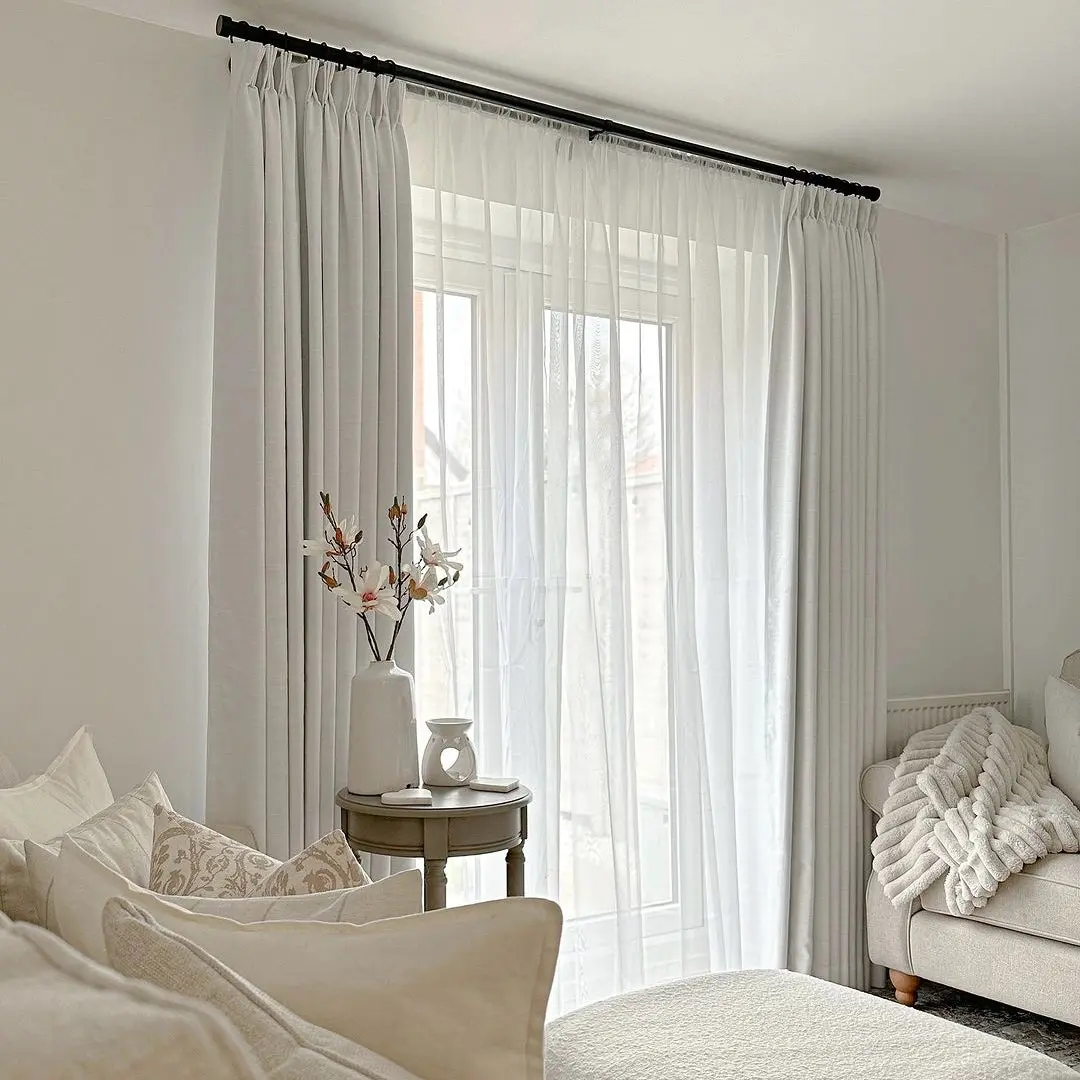 Liz Linen Ready Made Privacy Curtains Pinch Pleat Unlined - Image 58