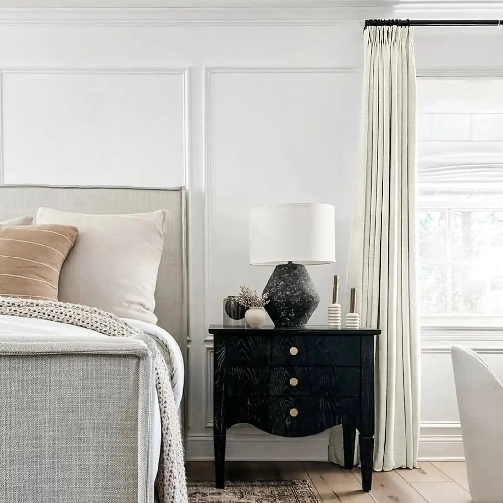 Liz Linen Ready Made Privacy Curtains Pinch Pleat Unlined - Image 17