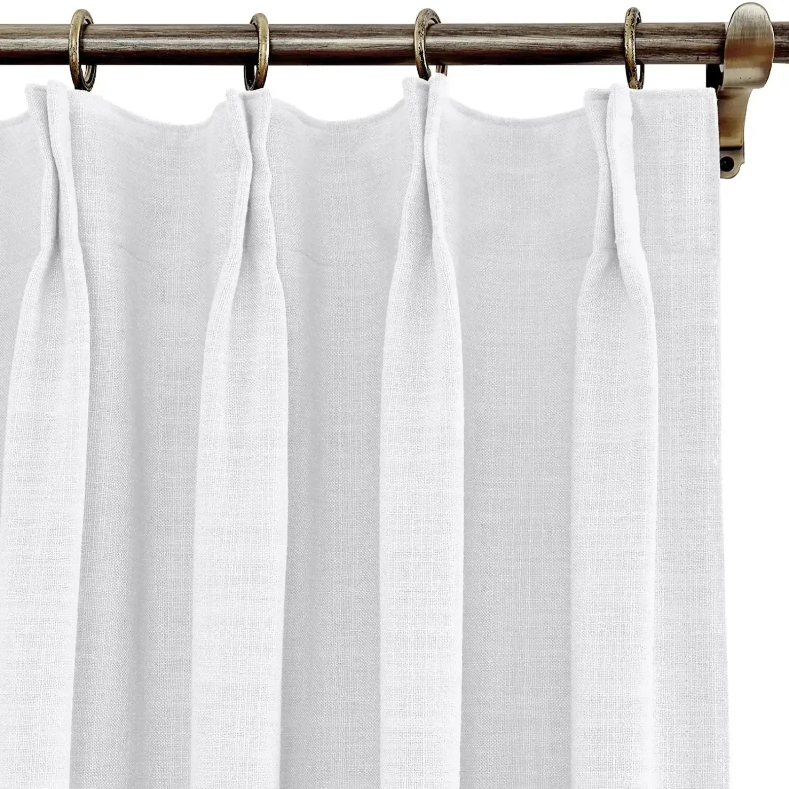 Liz Linen Ready Made Privacy Curtains Pinch Pleat Unlined - Image 3