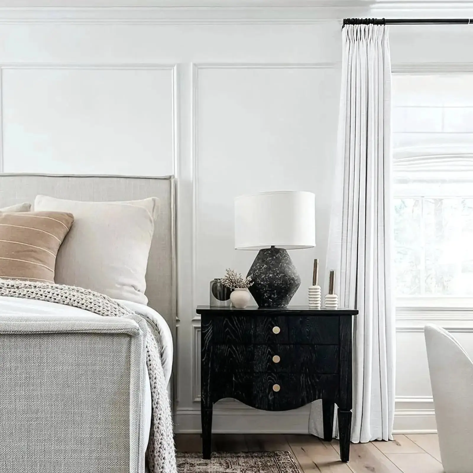 Liz Linen Ready Made Privacy Curtains Pinch Pleat Unlined - Image 5