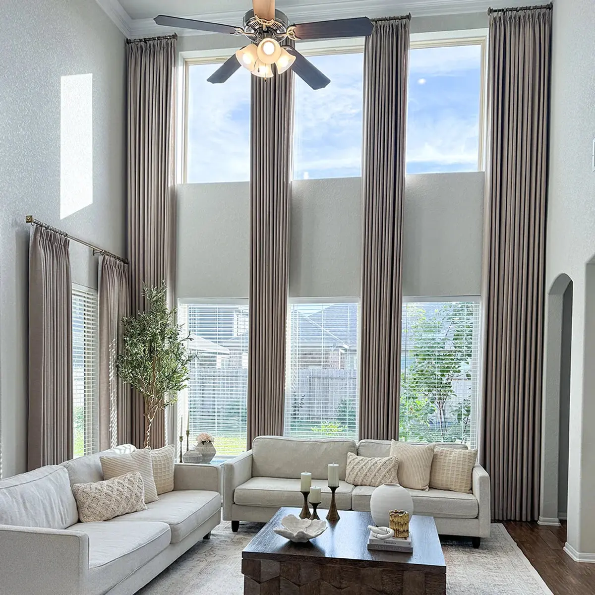 Liz Loft Curtain Extra Long Pleated Curtains - Image 4