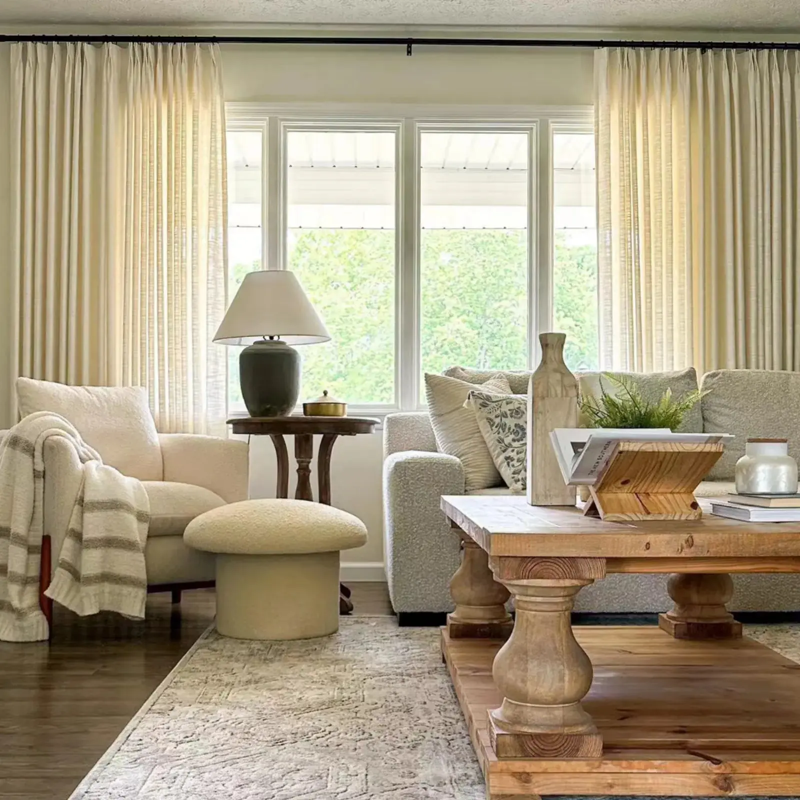 Liz Linen Extra Wide Curtains Pleated - Image 81