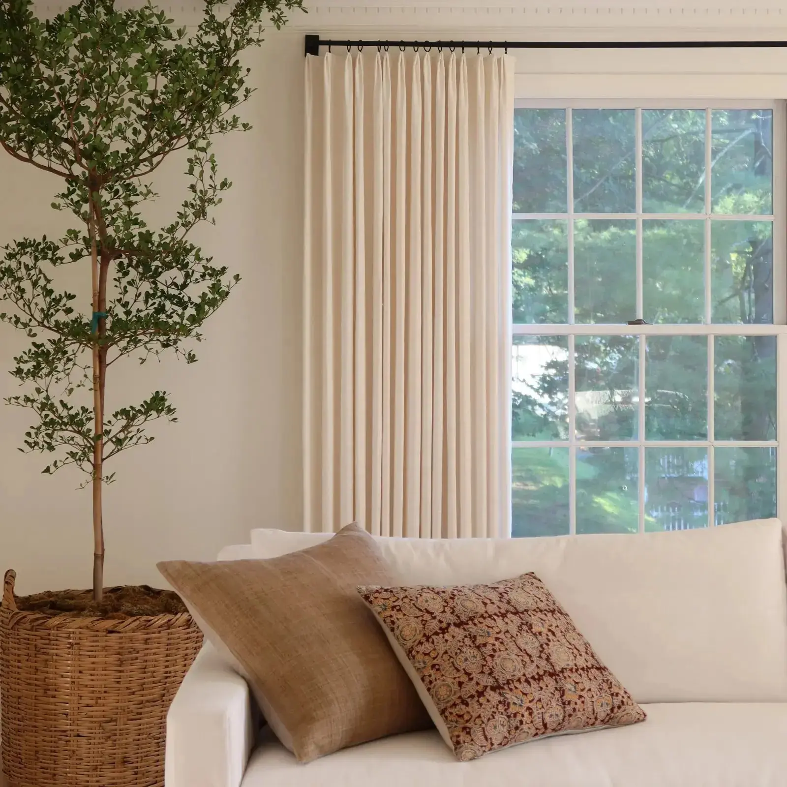 Liz Linen Extra Wide Curtains Pleated - Image 82