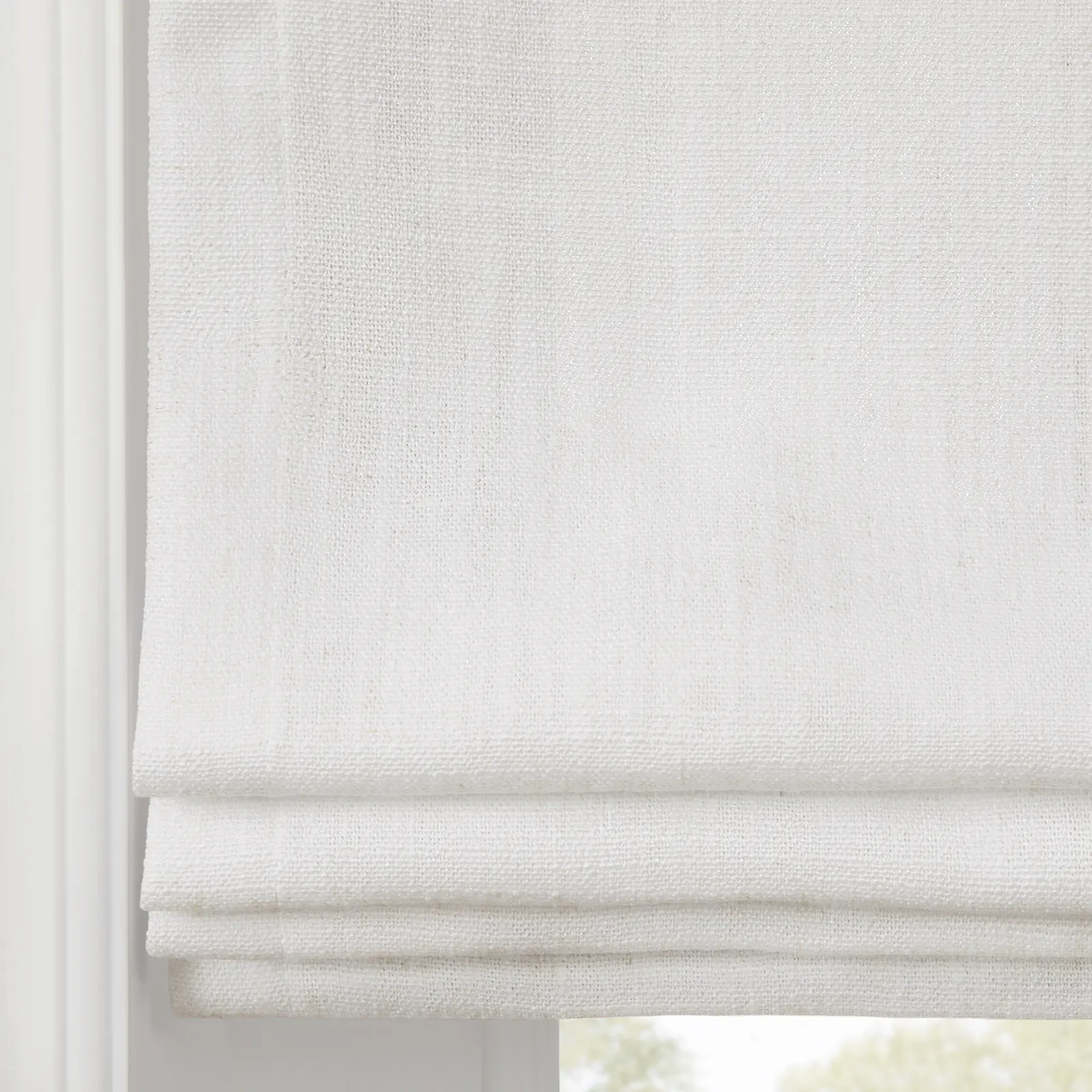 Liz Linen Flat Roman Shade Cord Lift - Image 10