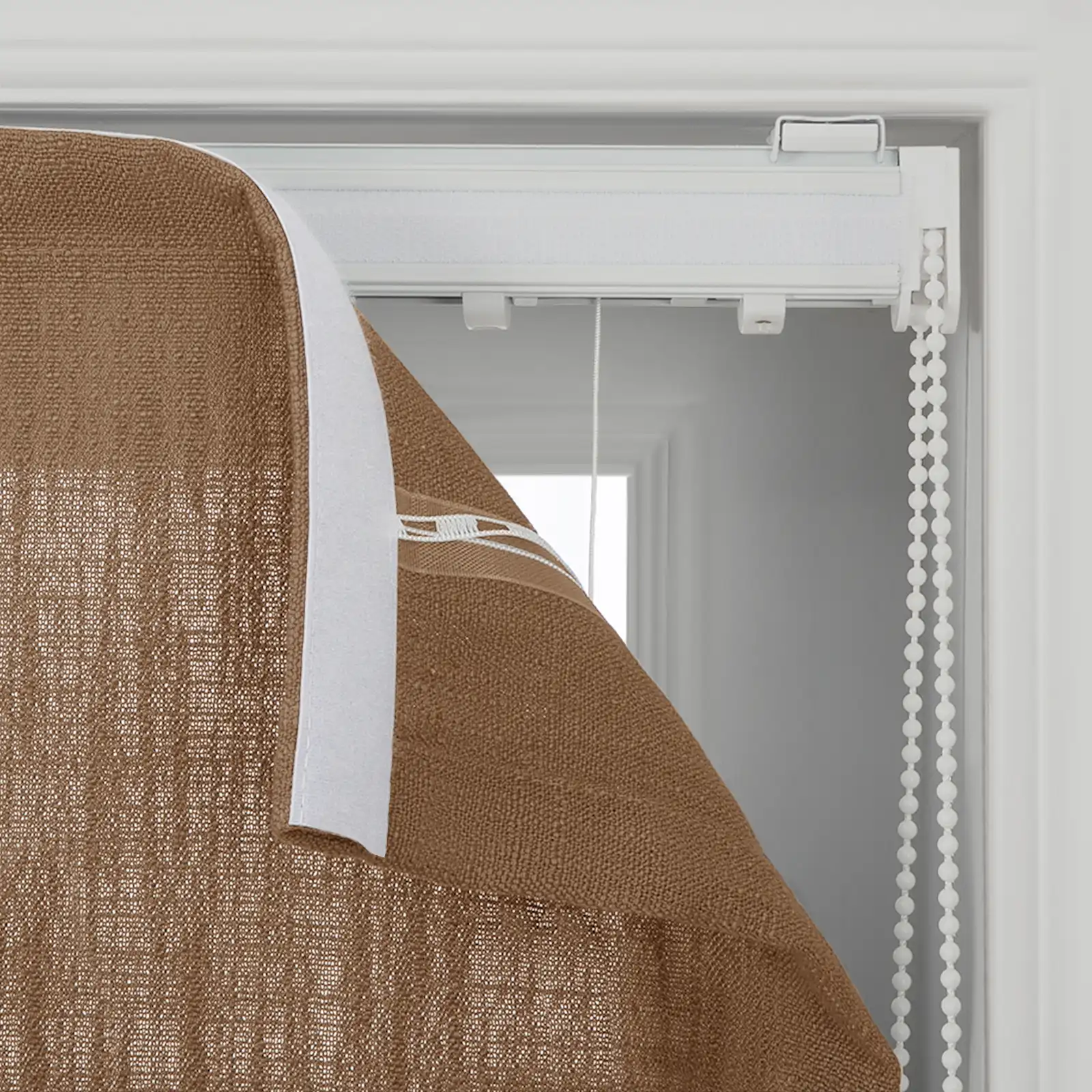 Liz Linen Flat Roman Shade Cord Lift - Image 105