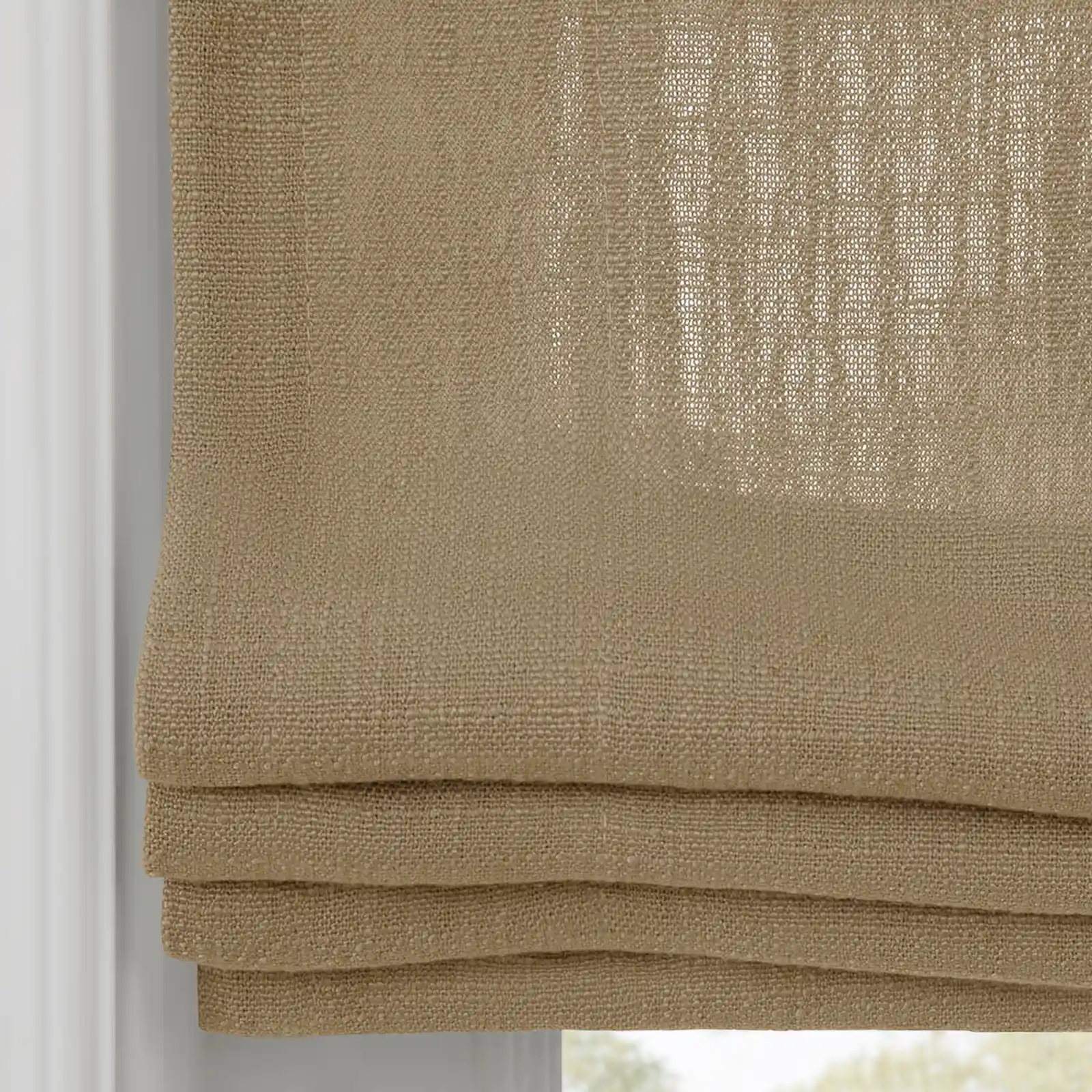 Liz Linen Flat Roman Shade Cord Lift - Image 110