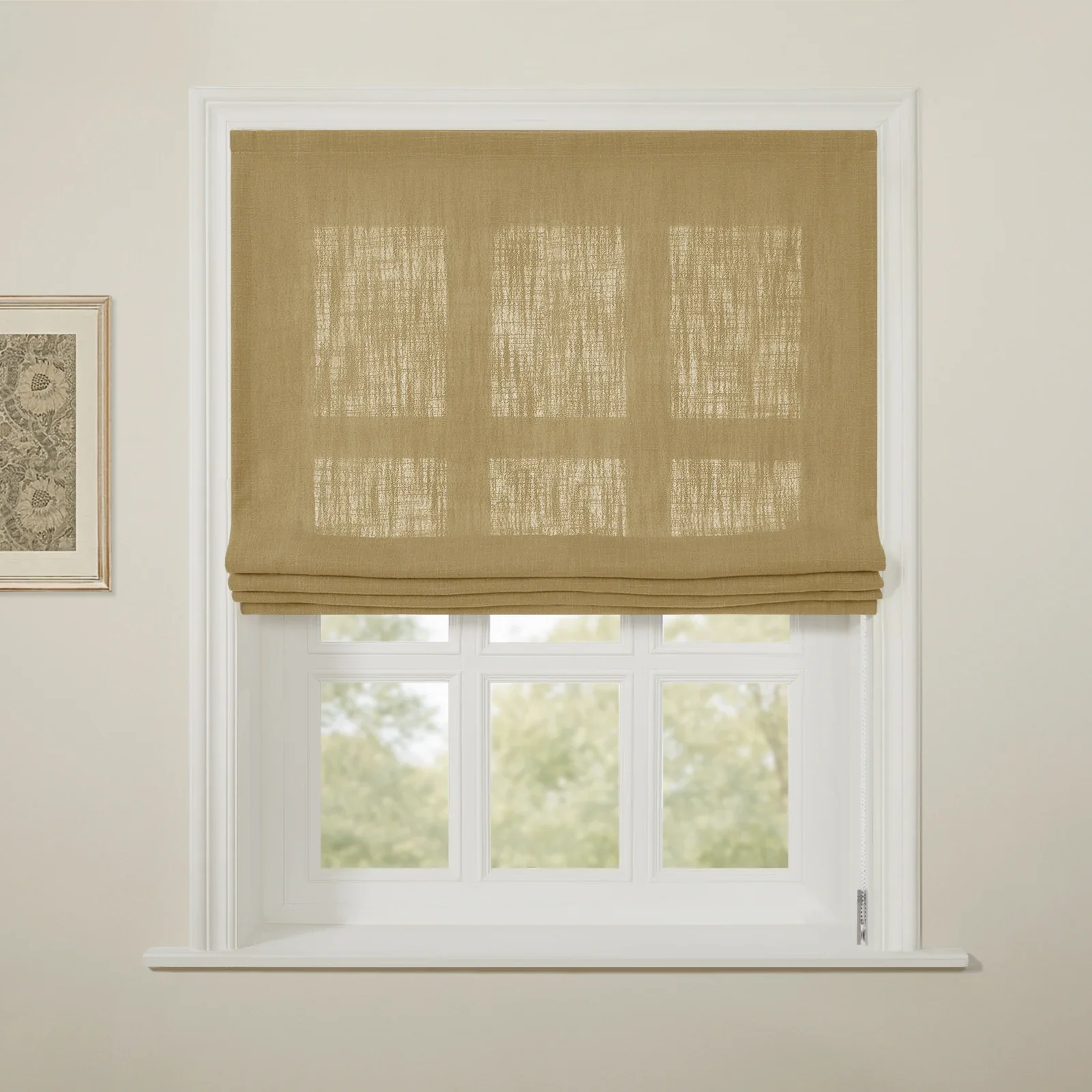 Liz Linen Flat Roman Shade Cord Lift - Image 115