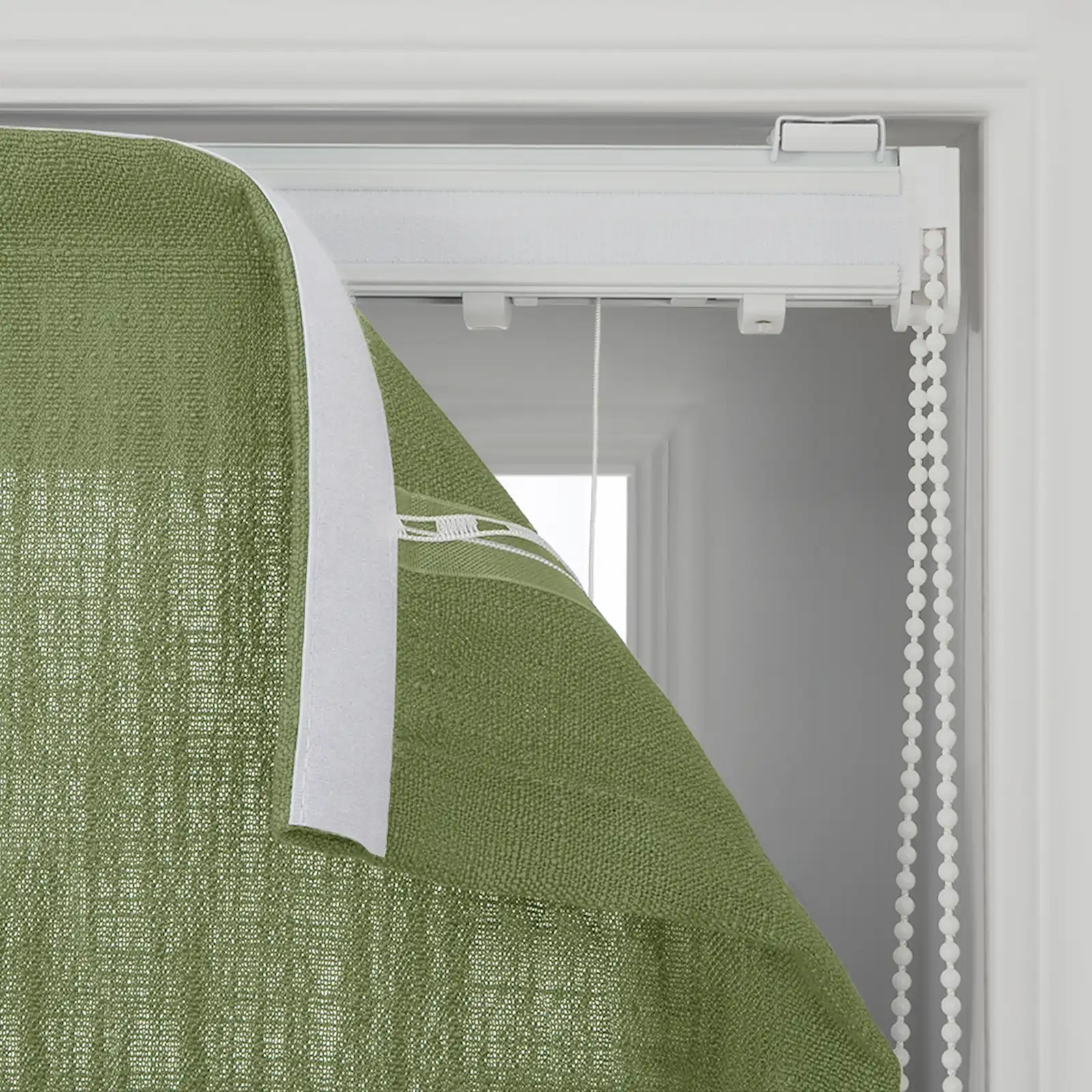 Liz Linen Flat Roman Shade Cord Lift - Image 121