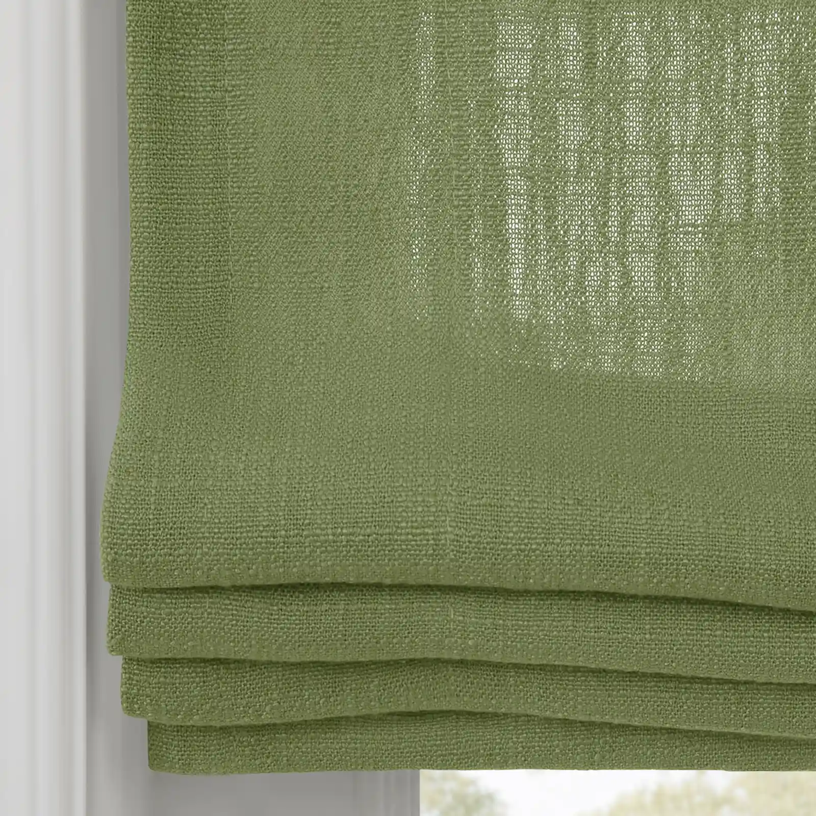 Liz Linen Flat Roman Shade Cord Lift - Image 122