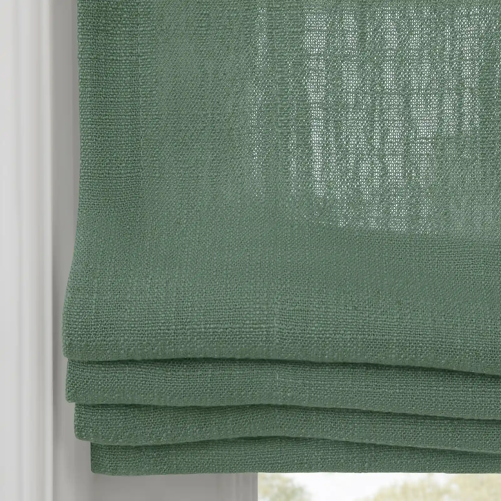 Liz Linen Flat Roman Shade Cord Lift - Image 126