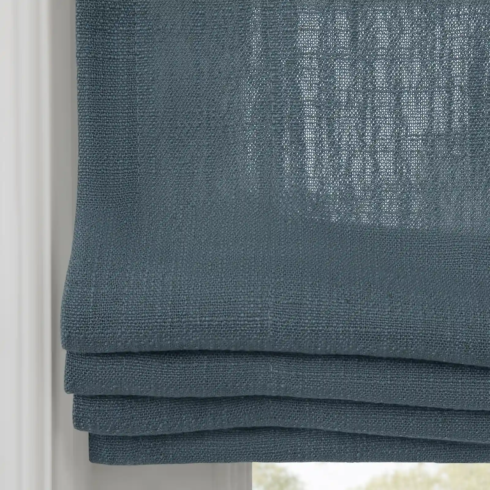 Liz Linen Flat Roman Shade Cord Lift - Image 142