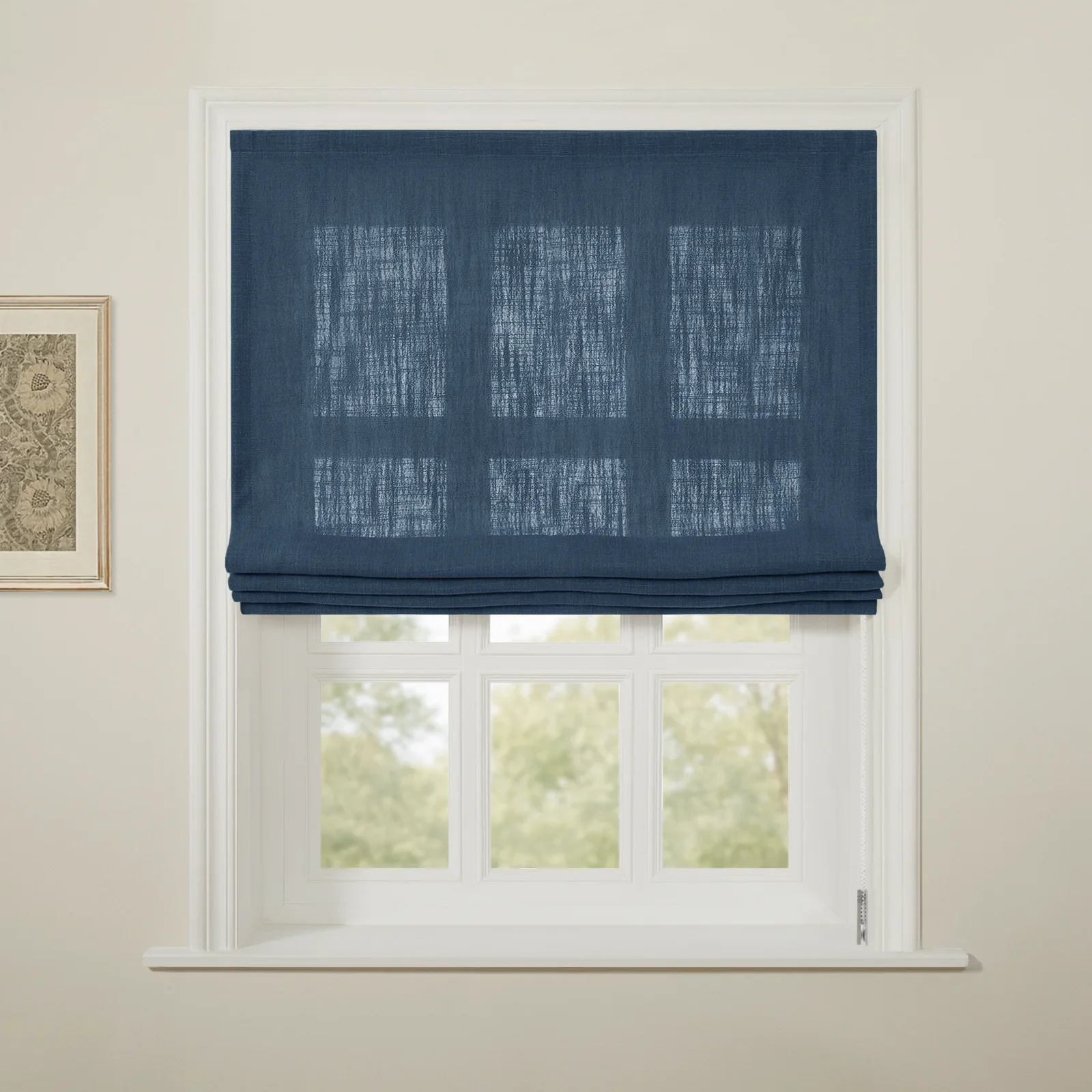 Liz Linen Flat Roman Shade Cord Lift - Image 147