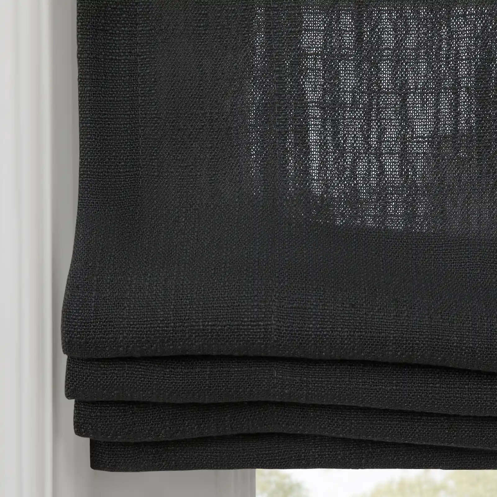 Liz Linen Flat Roman Shade Cord Lift - Image 150