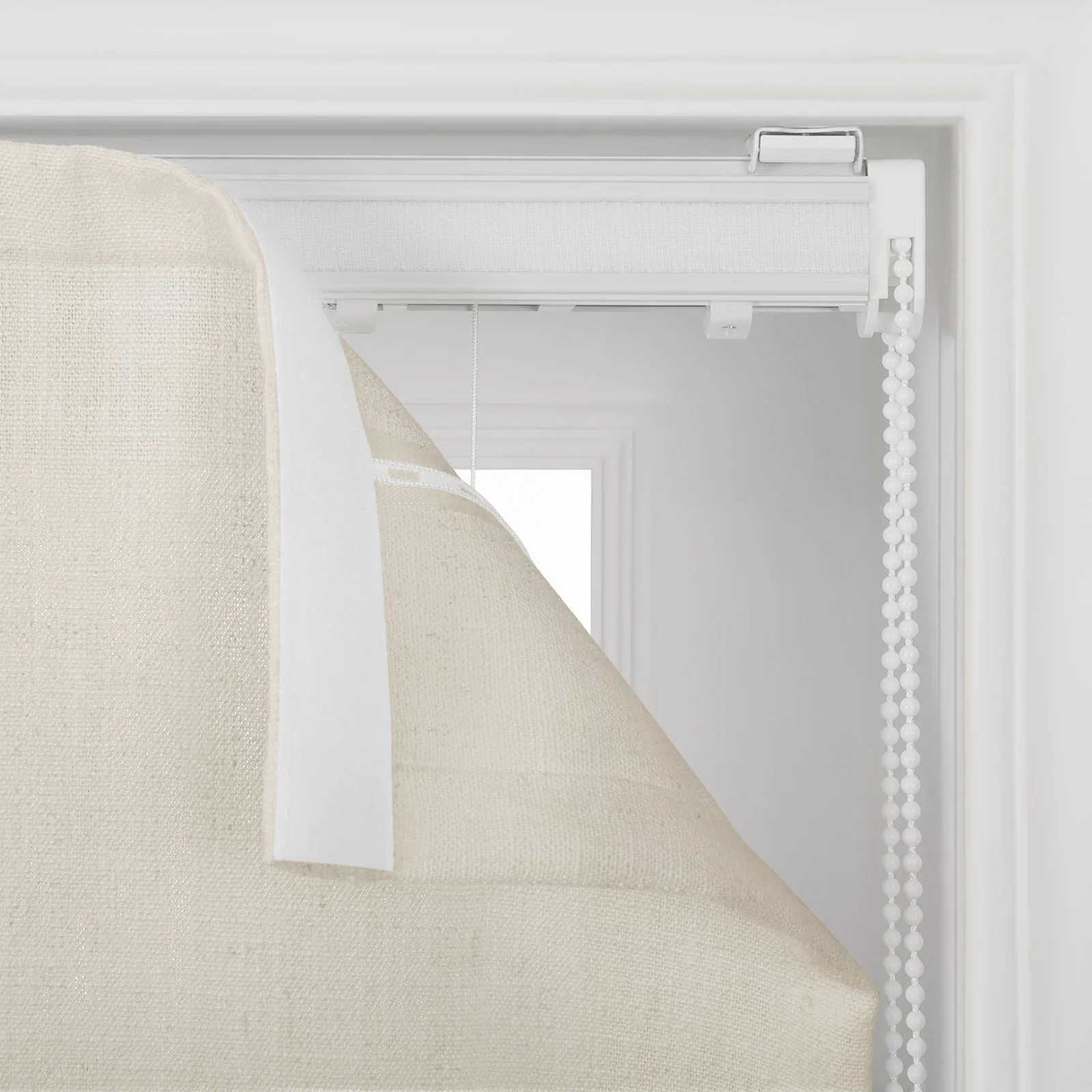 Liz Linen Flat Roman Shade Cord Lift - Image 17