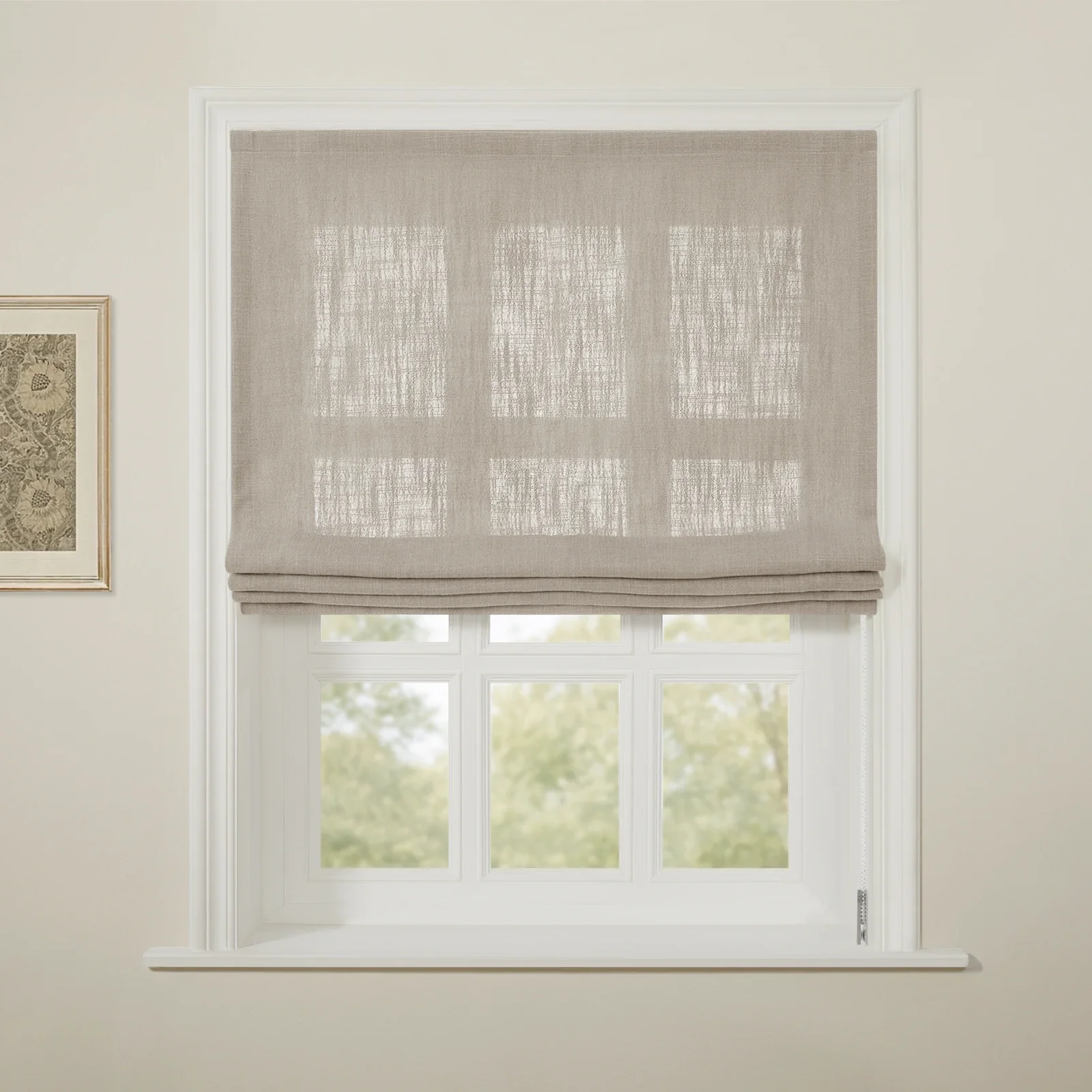 Liz Linen Flat Roman Shade Cord Lift - Image 27